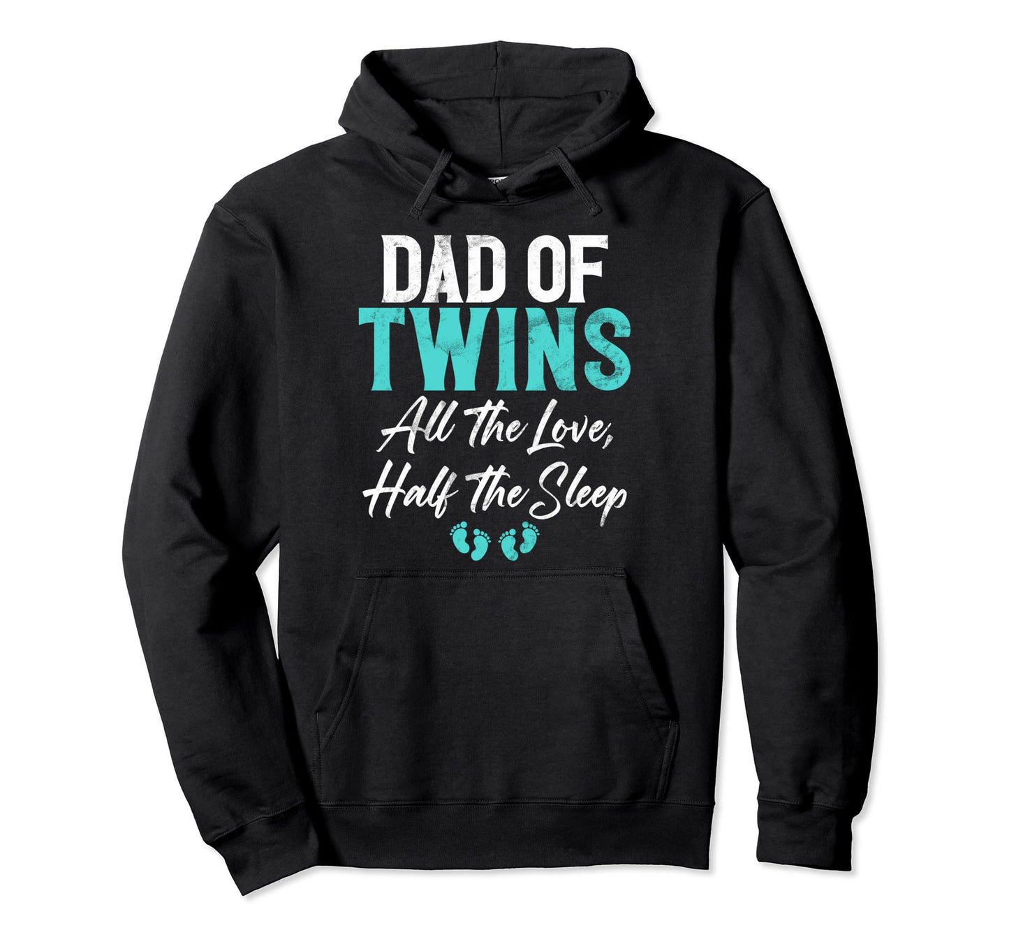 Dad Twins All Love Half Sleep Twin Dad Hoodie - Minimalist Print for Adults - T-Shirt, Sweatshirt, Hoodie