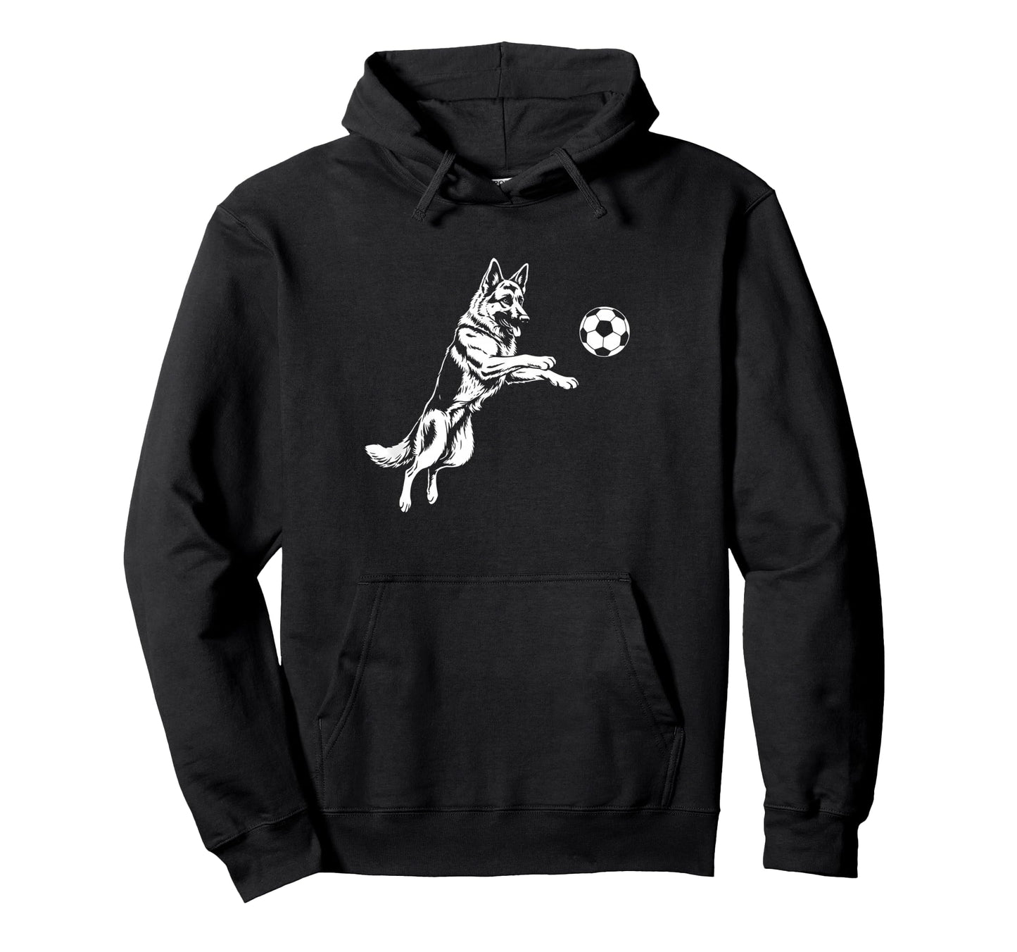 German Shepherd Soccer Player Dog Hoodie - Casual Everyday Wear Men Women - T-Shirt, Sweatshirt, Hoodie