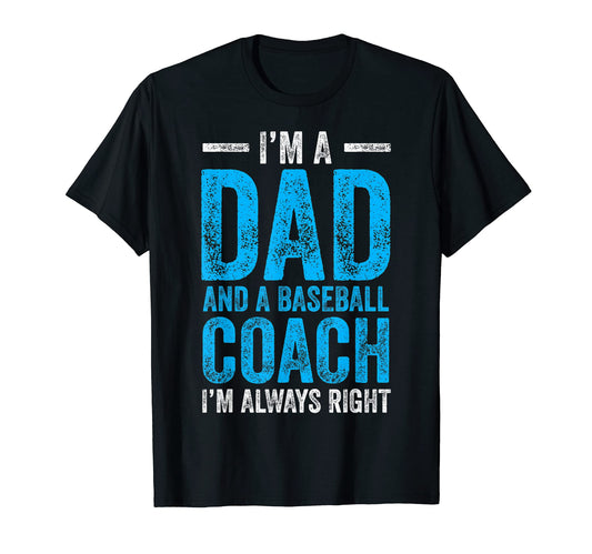 Baseball Dad Coach Fathers Day T-Shirt - Aesthetic Graphic for Adults - T-Shirt, Sweatshirt, Hoodie