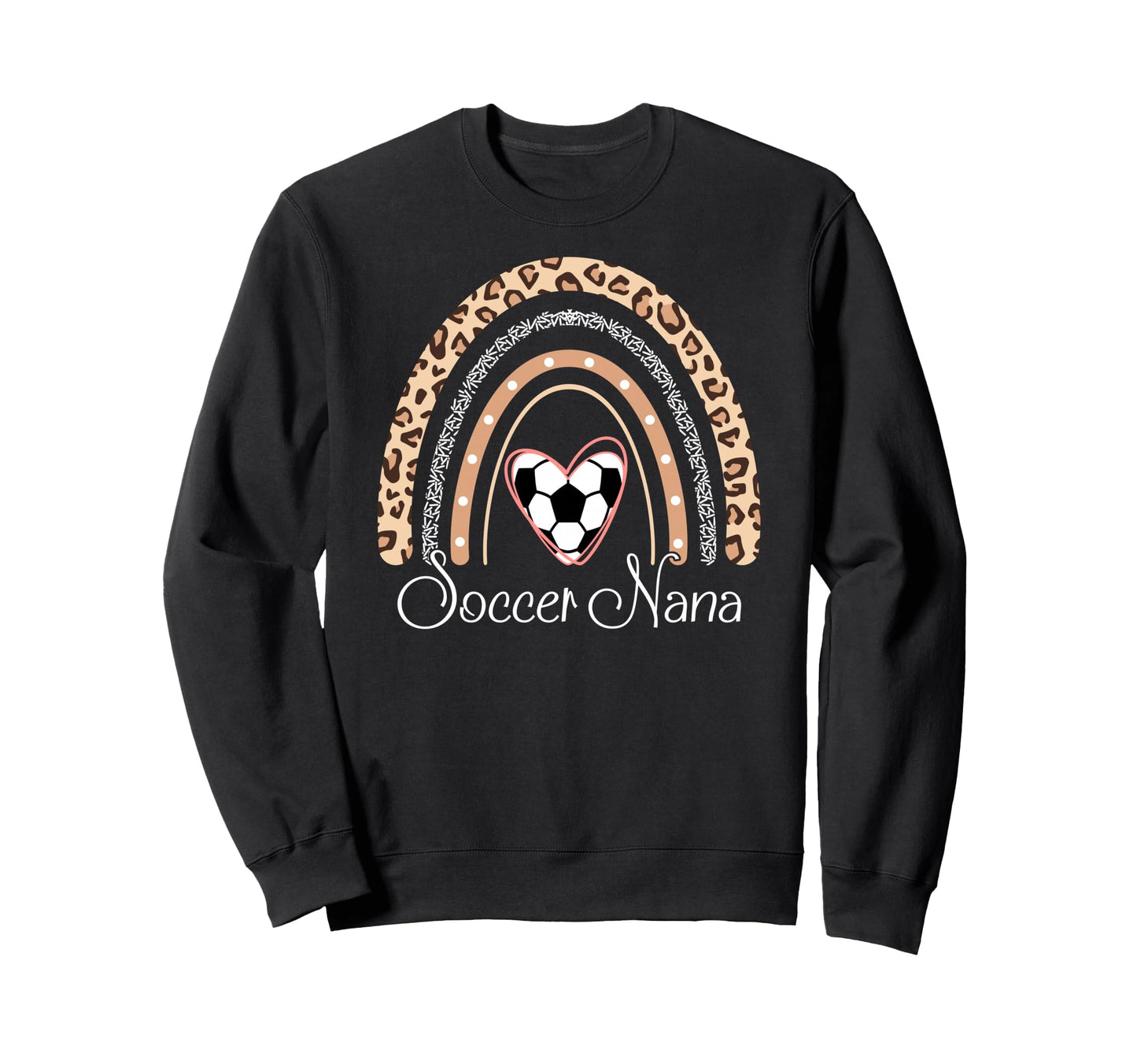 Soccer Nana Boho Rainbow Funny Sweatshirt - Trendy Graphic for Adults - T-Shirt, Sweatshirt, Hoodie
