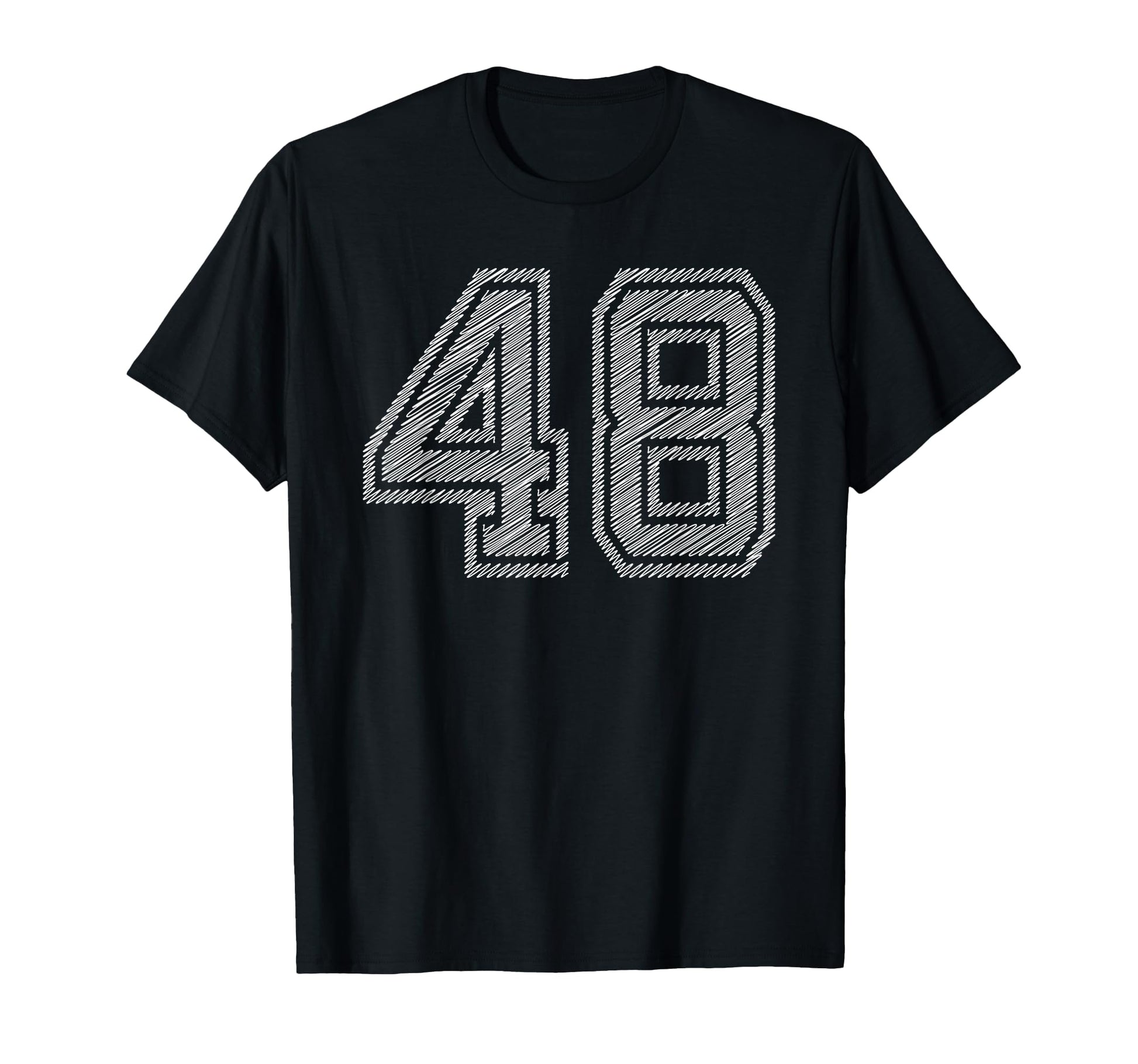 Number 48 Baseball Basketball Football T-Shirt - Aesthetic Graphic Unisex - T-Shirt, Sweatshirt, Hoodie