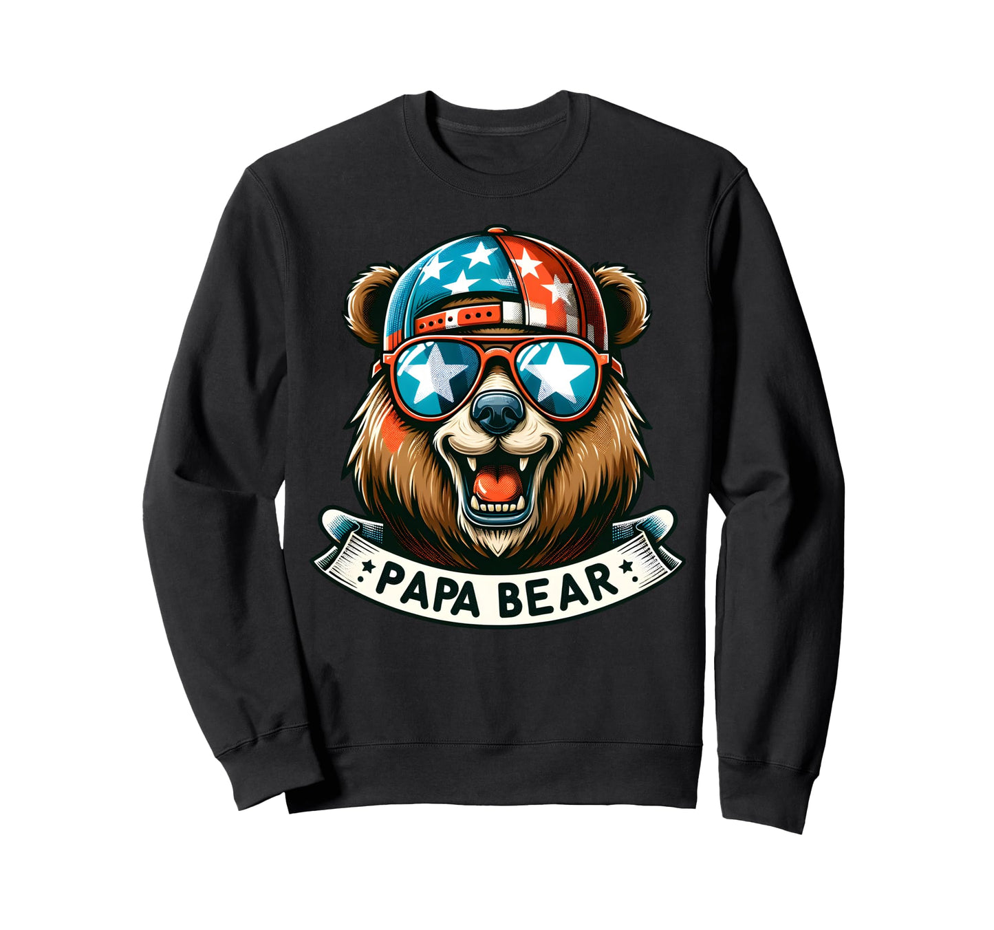 Papa Bear Gifts Funny Birthday Sweatshirt - Aesthetic Graphic for Adults - T-Shirt, Sweatshirt, Hoodie