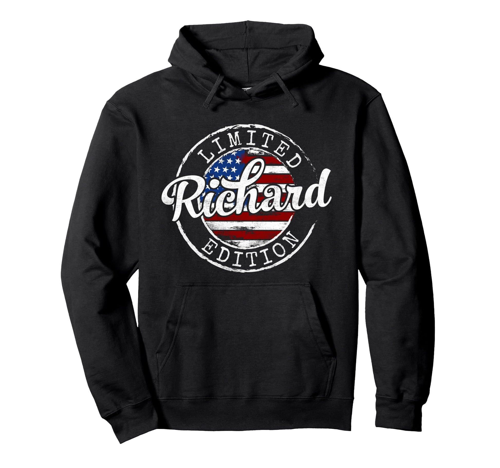 Richard Usa Flag Stamp Personalized Name Hoodie - Trendy Graphic for Adults - T-Shirt, Sweatshirt, Hoodie