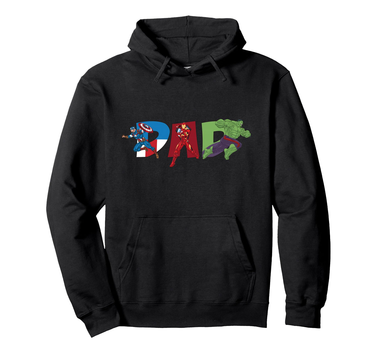Marvel Avengers Trio Dad Fathers Day Hoodie - Aesthetic Graphic Men Women - T-Shirt, Sweatshirt, Hoodie