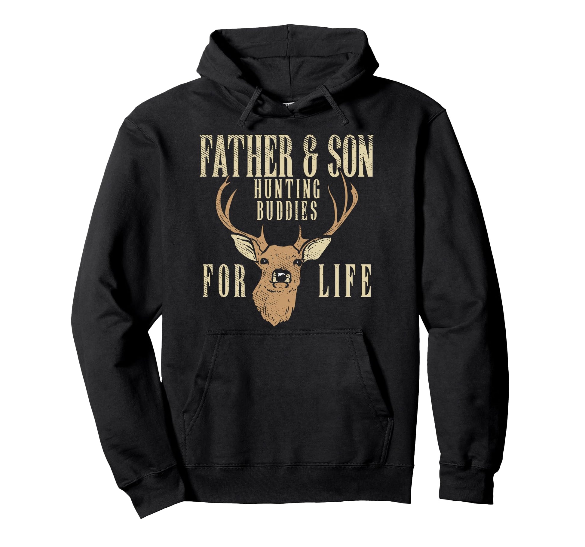 Father Son Hunting Buddies Matching Hoodie - Minimalist Print for Adults - T-Shirt, Sweatshirt, Hoodie