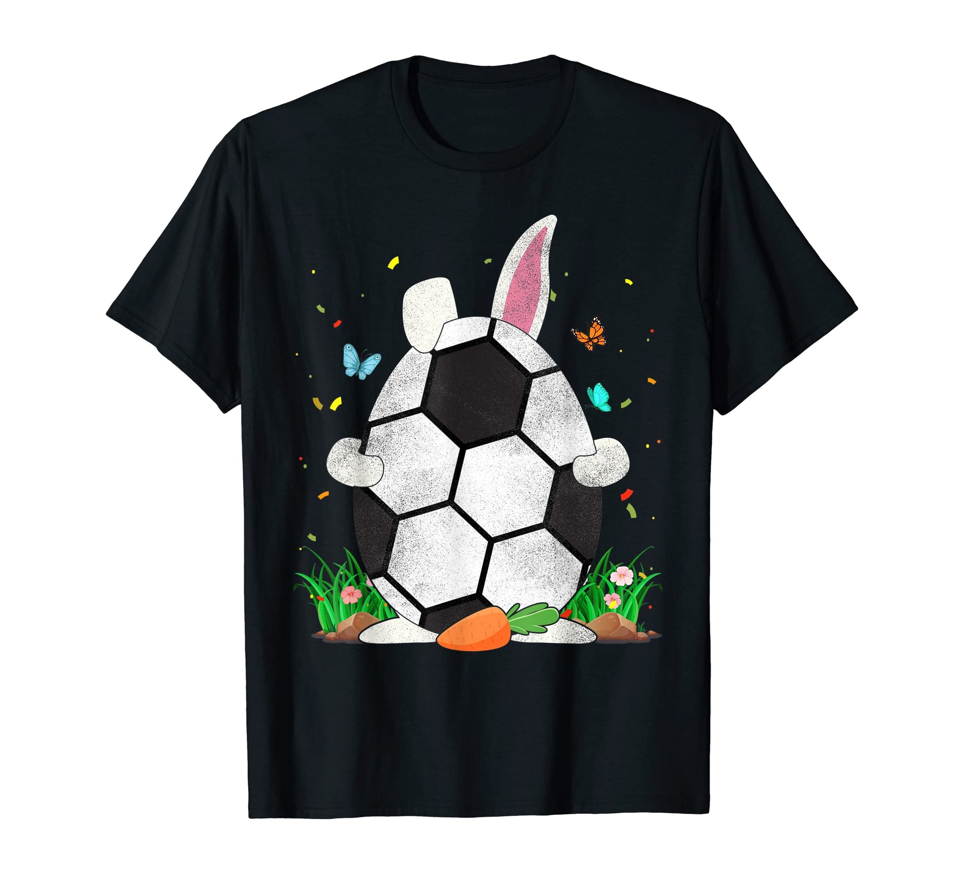 Funny Soccer Ball Egg Bunny Ears T-Shirt - Streetwear Style for Adults - T-Shirt, Sweatshirt, Hoodie