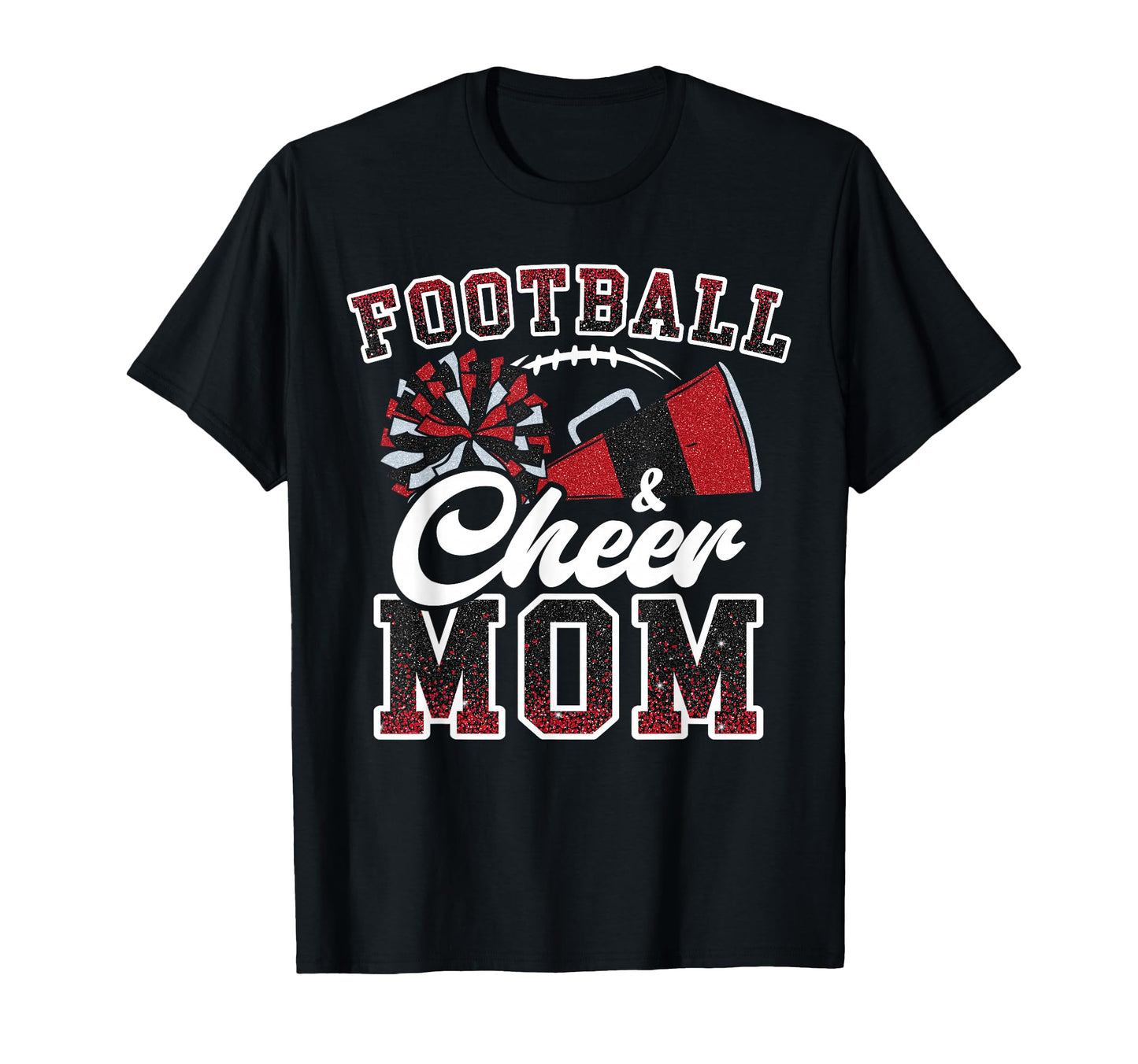 Loud Proud Football And Cheer Mom T-Shirt - Novelty Apparel Unisex - T-Shirt, Sweatshirt, Hoodie