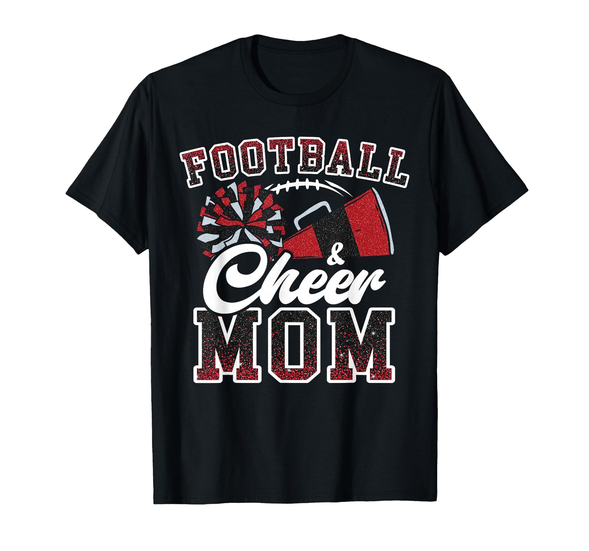 Loud Proud Football And Cheer Mom T-Shirt - Novelty Apparel Unisex - T-Shirt, Sweatshirt, Hoodie