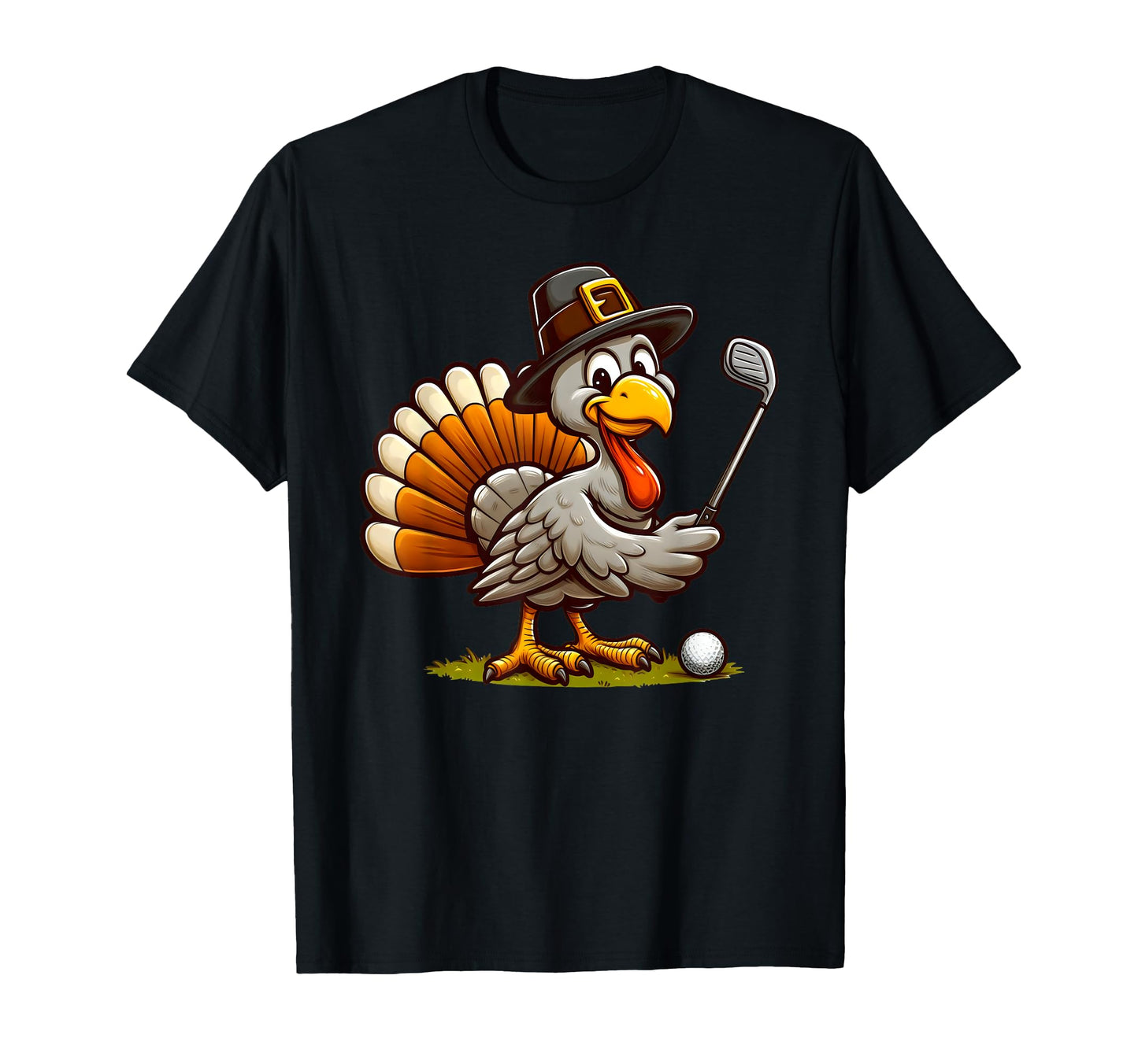 Turkey Golf Thanksgiving Golfer Turkey T-Shirt - Graphic Print for Adults - T-Shirt, Sweatshirt, Hoodie