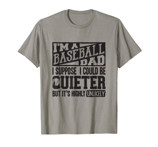 Baseball Dad Baseball Lover T-Shirt - Novelty Apparel for Adults - T-Shirt, Sweatshirt, Hoodie