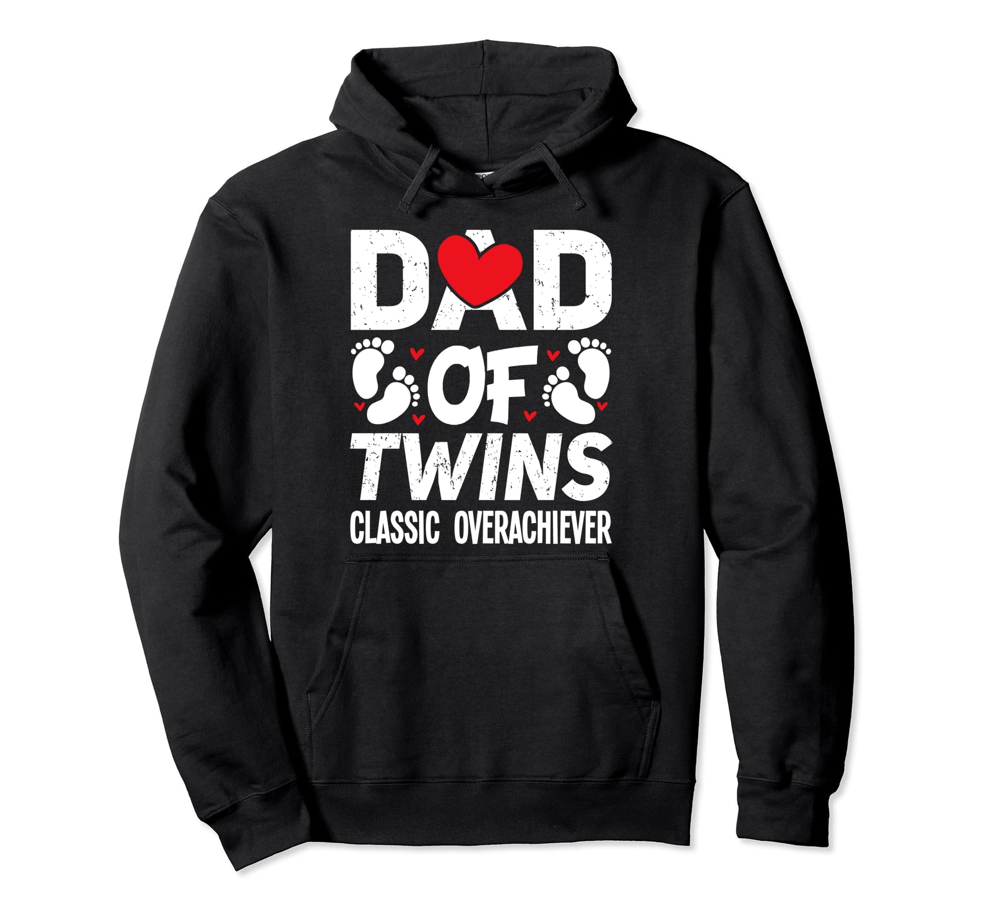 Dad Twins Overachiever Fathers Day Hoodie - Minimalist Print for Adults - T-Shirt, Sweatshirt, Hoodie