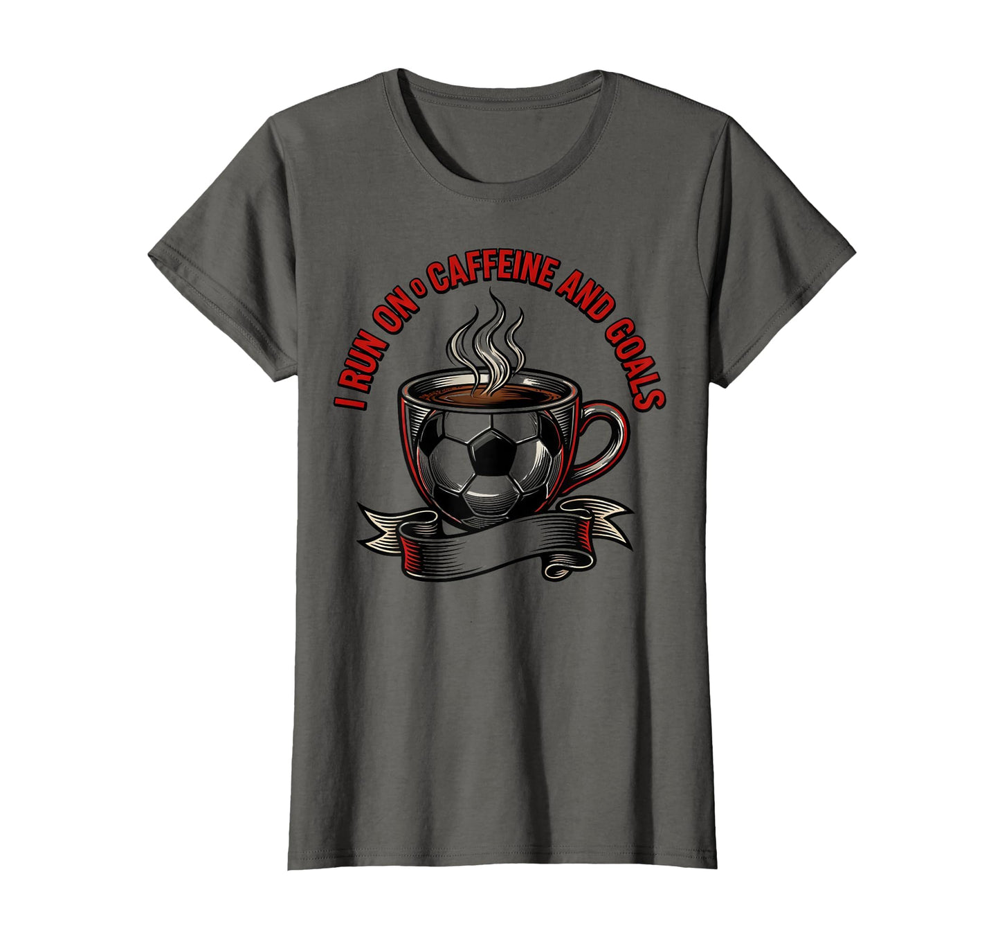 I Run Caffeine And Goals Soccer Mom T-Shirt - Trendy Graphic Men Women - T-Shirt, Sweatshirt, Hoodie