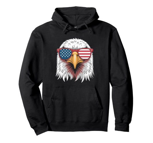 American Flag Patriotic Eagle 4Th Hoodie - Aesthetic Graphic for Adults - T-Shirt, Sweatshirt, Hoodie