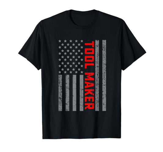 American Flag Tool Maker Us Flag Dad T-Shirt - Aesthetic Graphic for Adults - T-Shirt, Sweatshirt, Hoodie