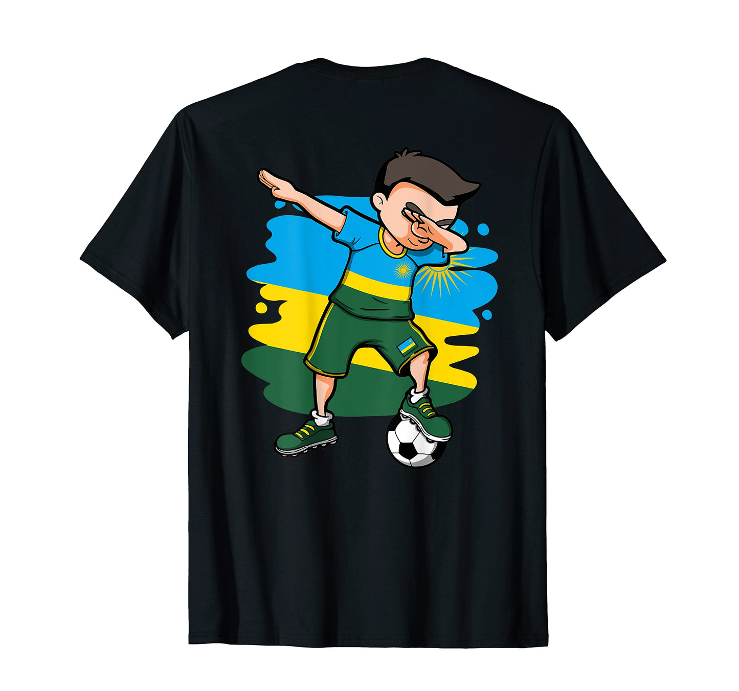 Dabbing Soccer Rwanda Jersey Rwandan T-Shirt - Trendy Graphic Men Women - T-Shirt, Sweatshirt, Hoodie