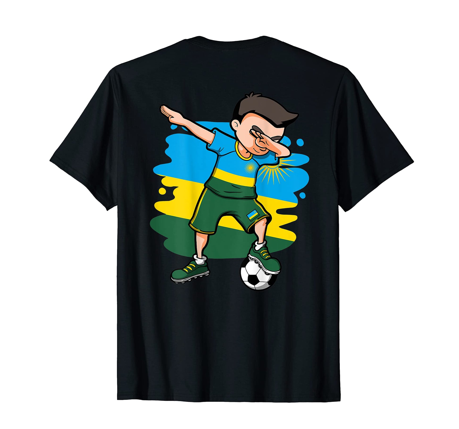 Dabbing Soccer Rwanda Jersey Rwandan T-Shirt - Trendy Graphic Men Women - T-Shirt, Sweatshirt, Hoodie