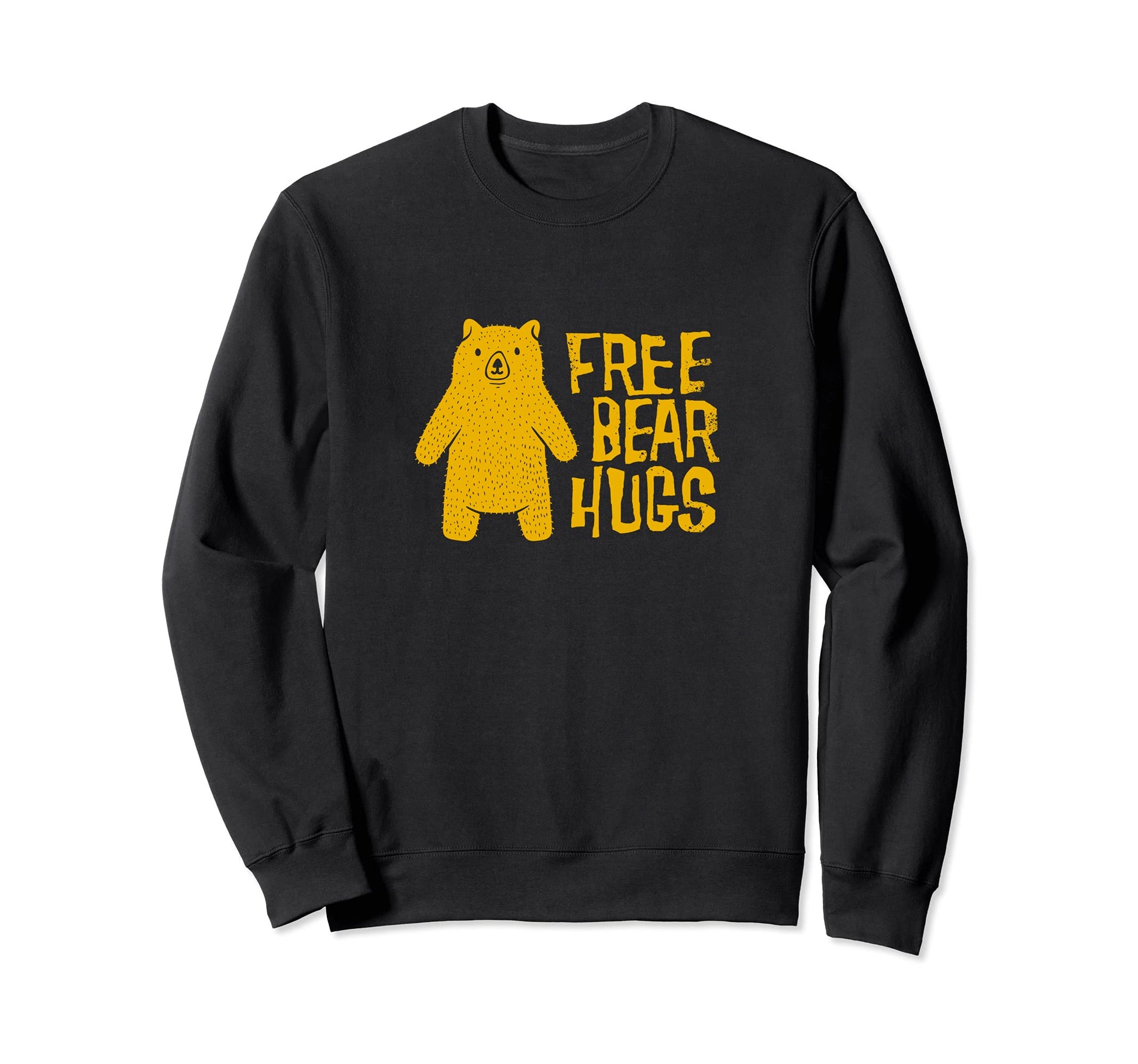 Free Bear Hugs Hand Drawn Bear Sweatshirt - Trendy Graphic for Adults - T-Shirt, Sweatshirt, Hoodie