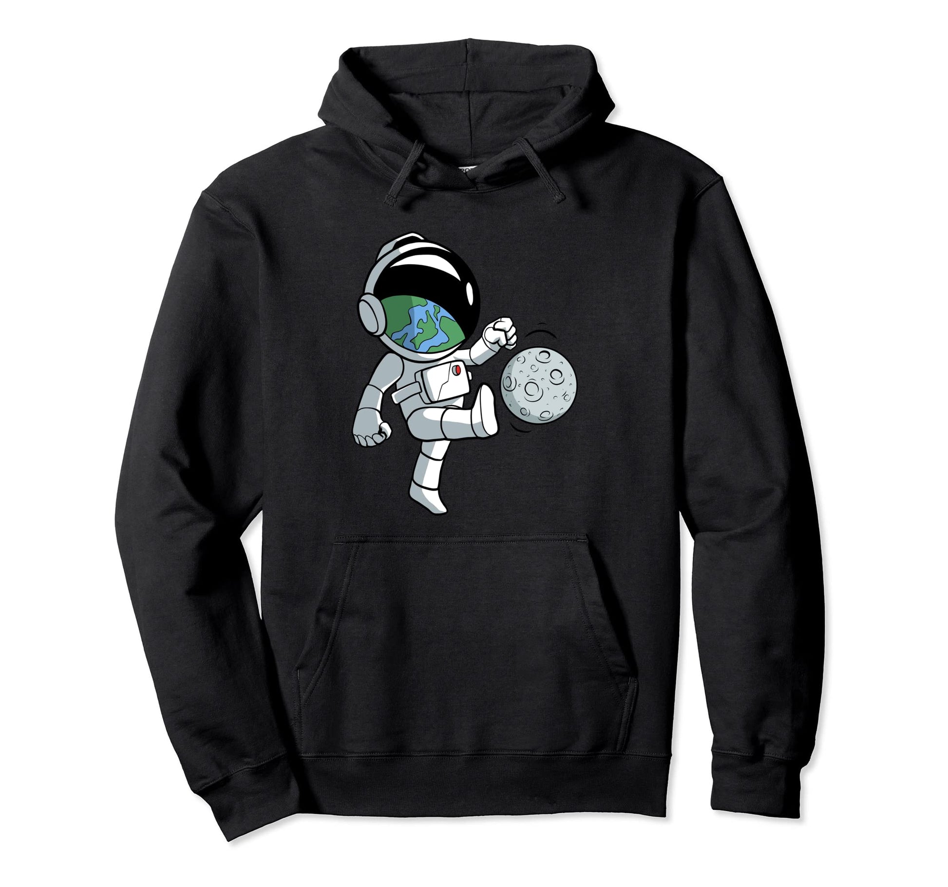 Astronaut Plays Soccer Hoodie - Trendy Graphic Men Women - T-Shirt, Sweatshirt, Hoodie