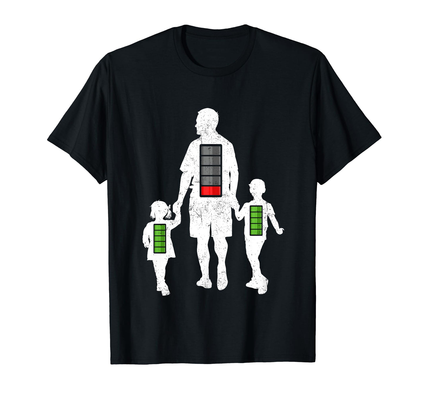 Twin Dad Low Battery Daughter Son Full T-Shirt - Unique Graphic for Adults - T-Shirt, Sweatshirt, Hoodie