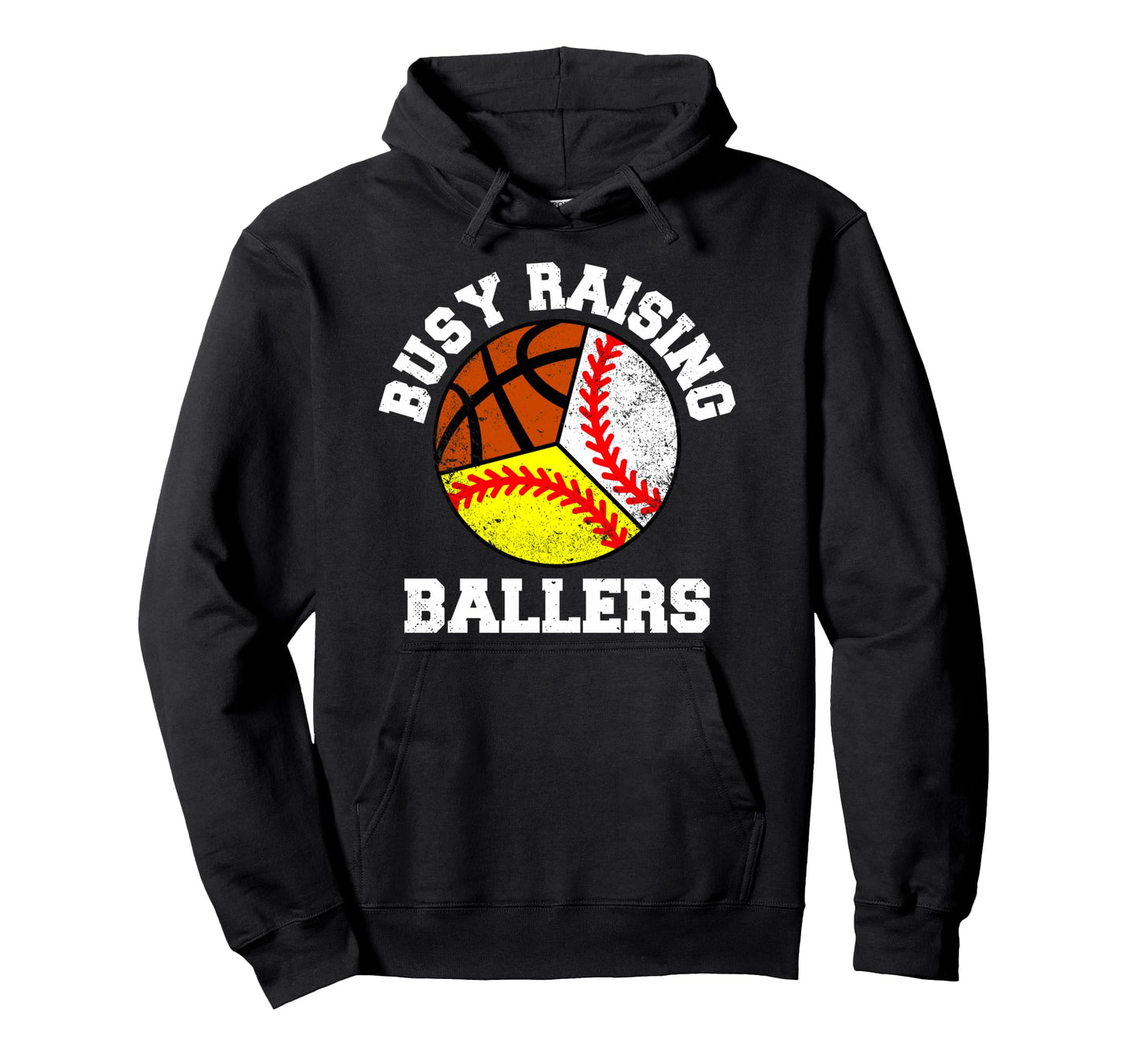 Busy Raising Ballers Funny Baseball Hoodie - Unique Graphic Men Women - T-Shirt, Sweatshirt, Hoodie