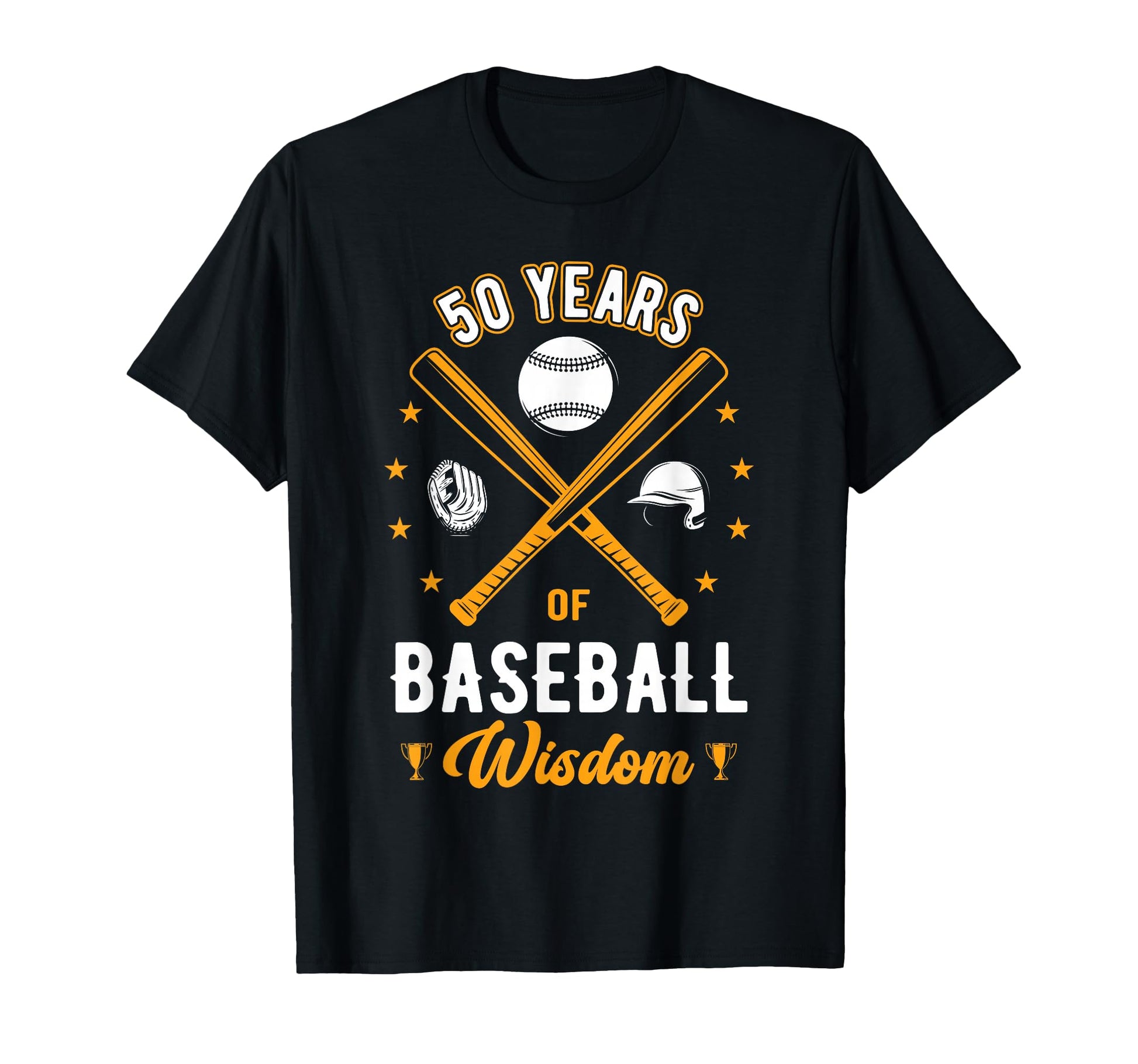 50 Years Baseball Wisdom Sport 50Th T-Shirt - Aesthetic Graphic Unisex - T-Shirt, Sweatshirt, Hoodie