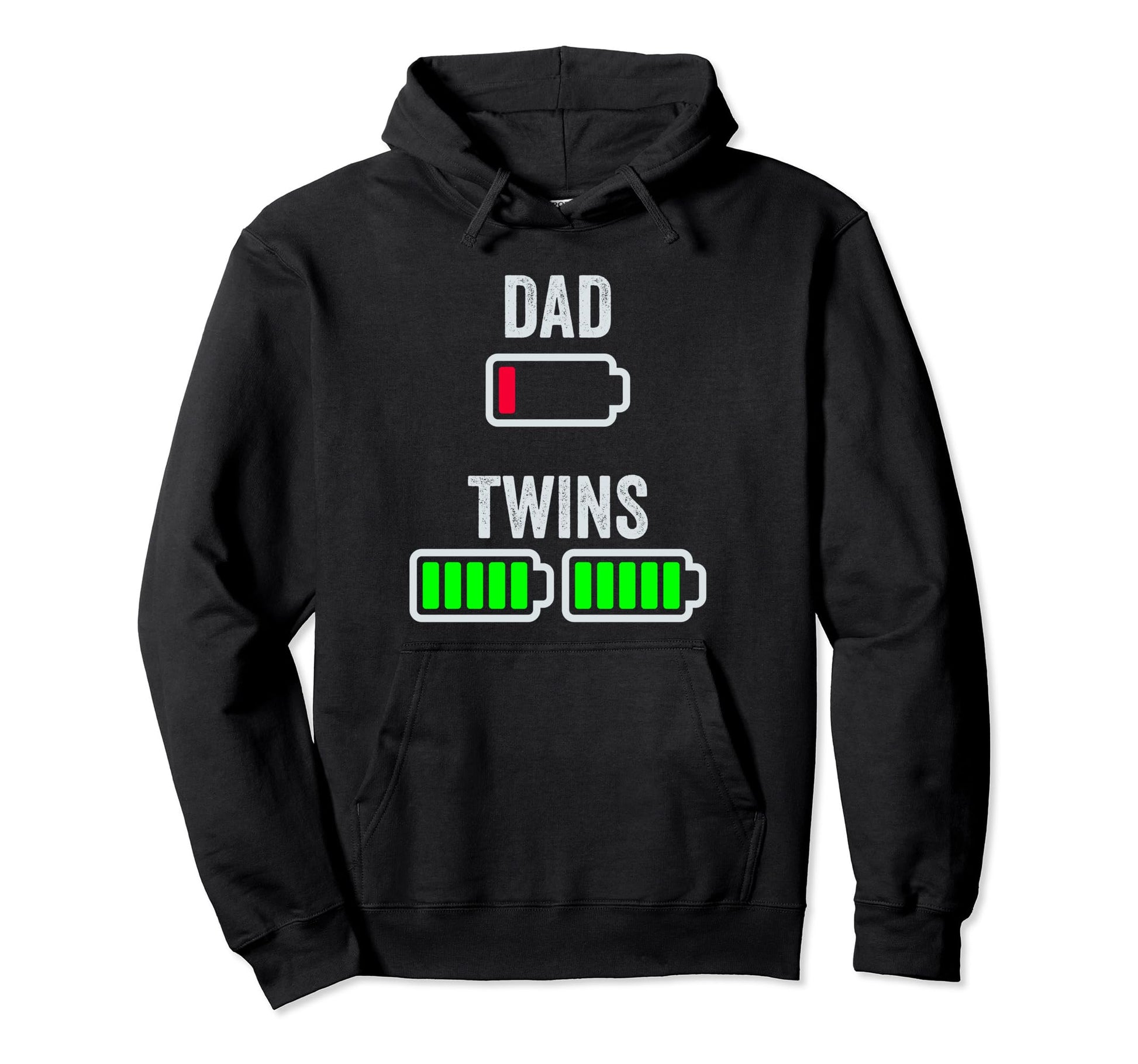 Tired Twin Dad Low Battery Dad Hoodie - Casual Everyday Wear for Adults - T-Shirt, Sweatshirt, Hoodie