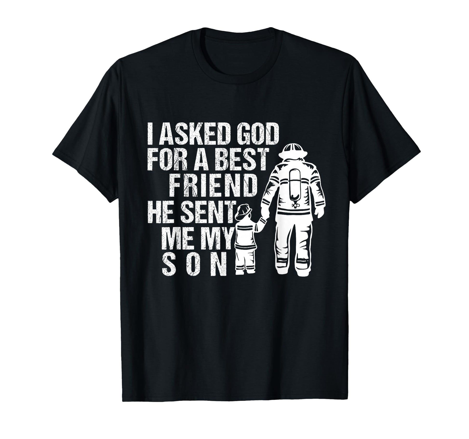 Firefighter Dad Son New Daddy T-Shirt - Casual Everyday Wear Unisex - T-Shirt, Sweatshirt, Hoodie
