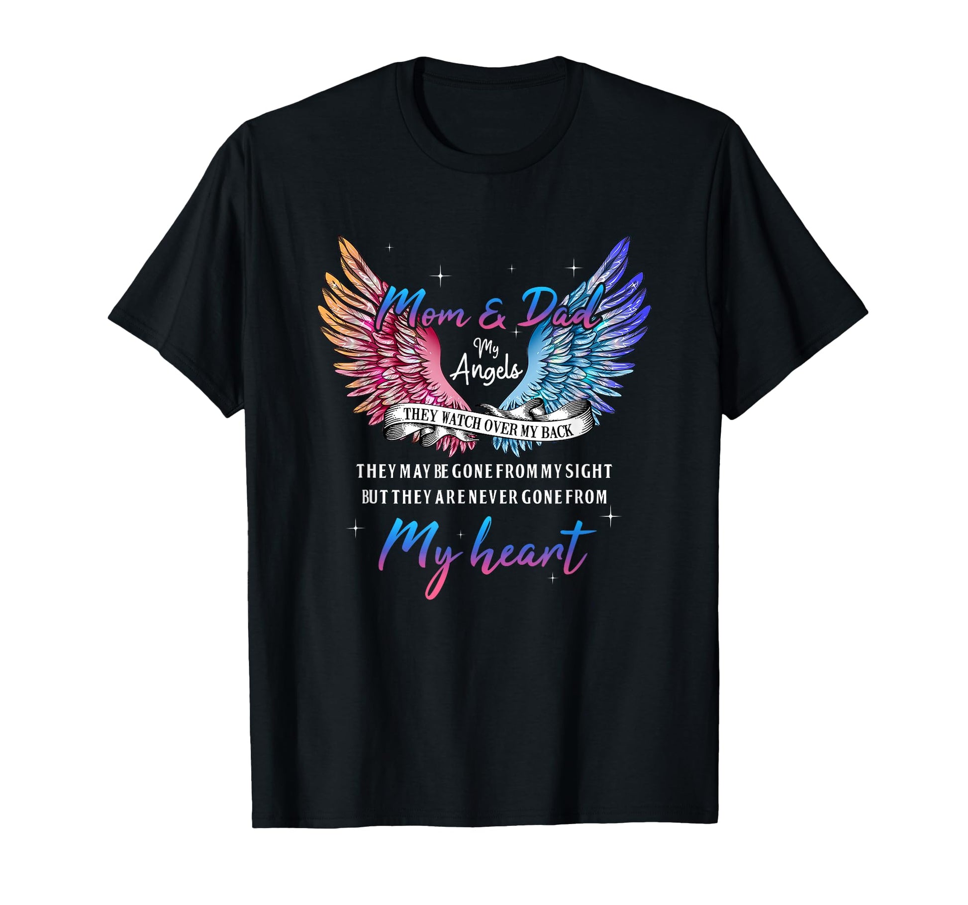 Memory Mom Dad Heaven Guardian T-Shirt - Casual Everyday Wear for Adults - T-Shirt, Sweatshirt, Hoodie