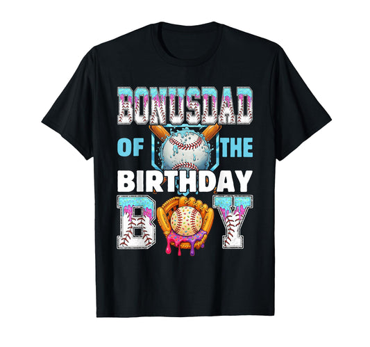 Baseball Ice Cream Drip Bonus Dad T-Shirt - Aesthetic Graphic for Adults - T-Shirt, Sweatshirt, Hoodie