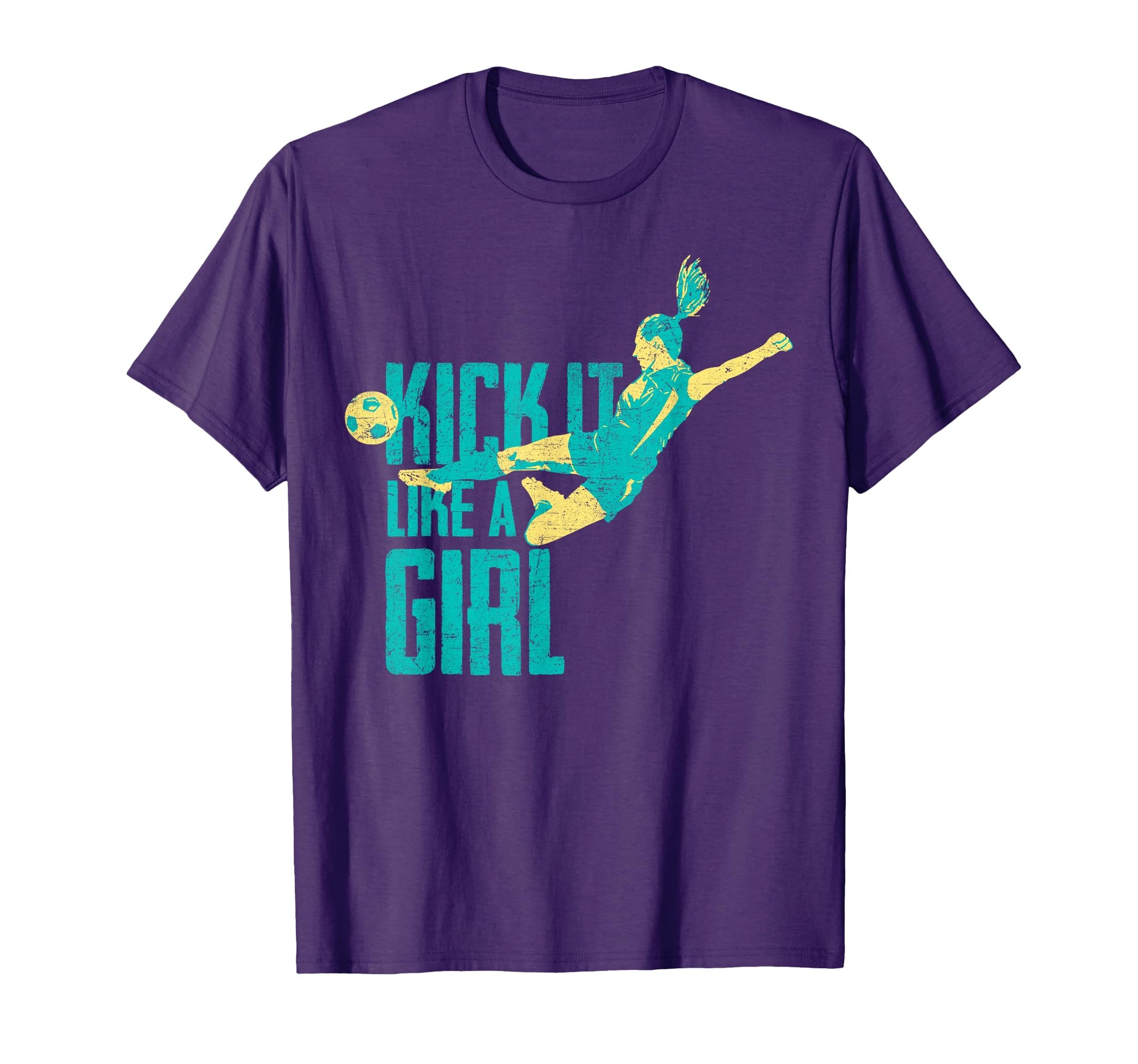 Kick It Like Womens And Soccer T-Shirt - Custom Art Print for Adults - T-Shirt, Sweatshirt, Hoodie