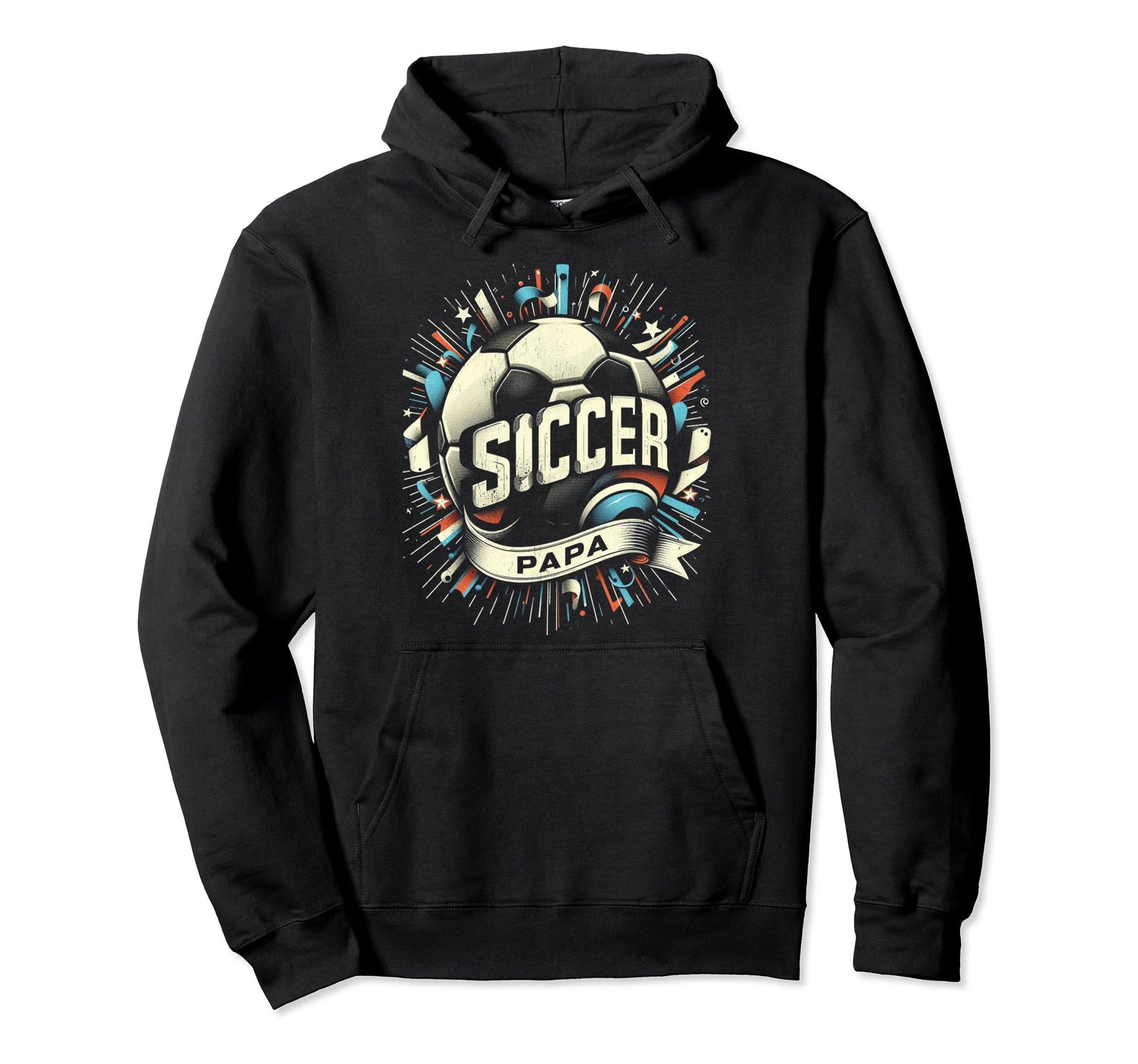 Soccer Papa Family Matching Dad Fathers Day Hoodie - Trendy Graphic Unisex - T-Shirt, Sweatshirt, Hoodie