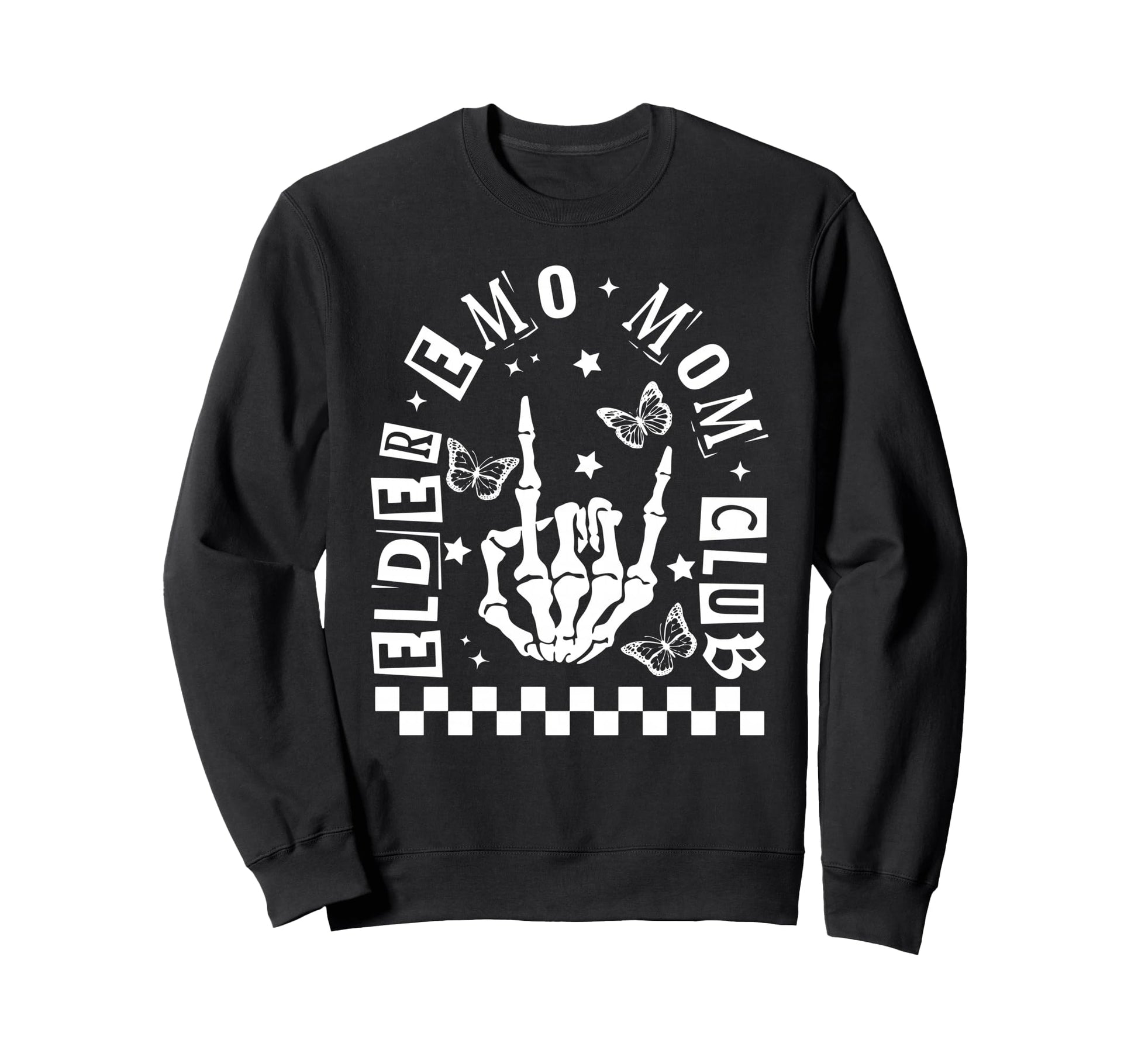Elder Emo Mom Club Alternative Mom Sweatshirt - Minimalist Print Men Women - T-Shirt, Sweatshirt, Hoodie