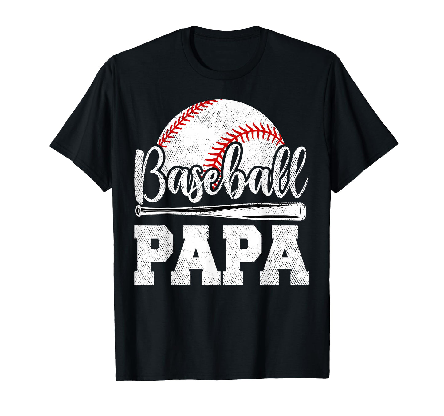 Baseball Papa Baseball Player Game T-Shirt - Custom Art Print for Adults - T-Shirt, Sweatshirt, Hoodie