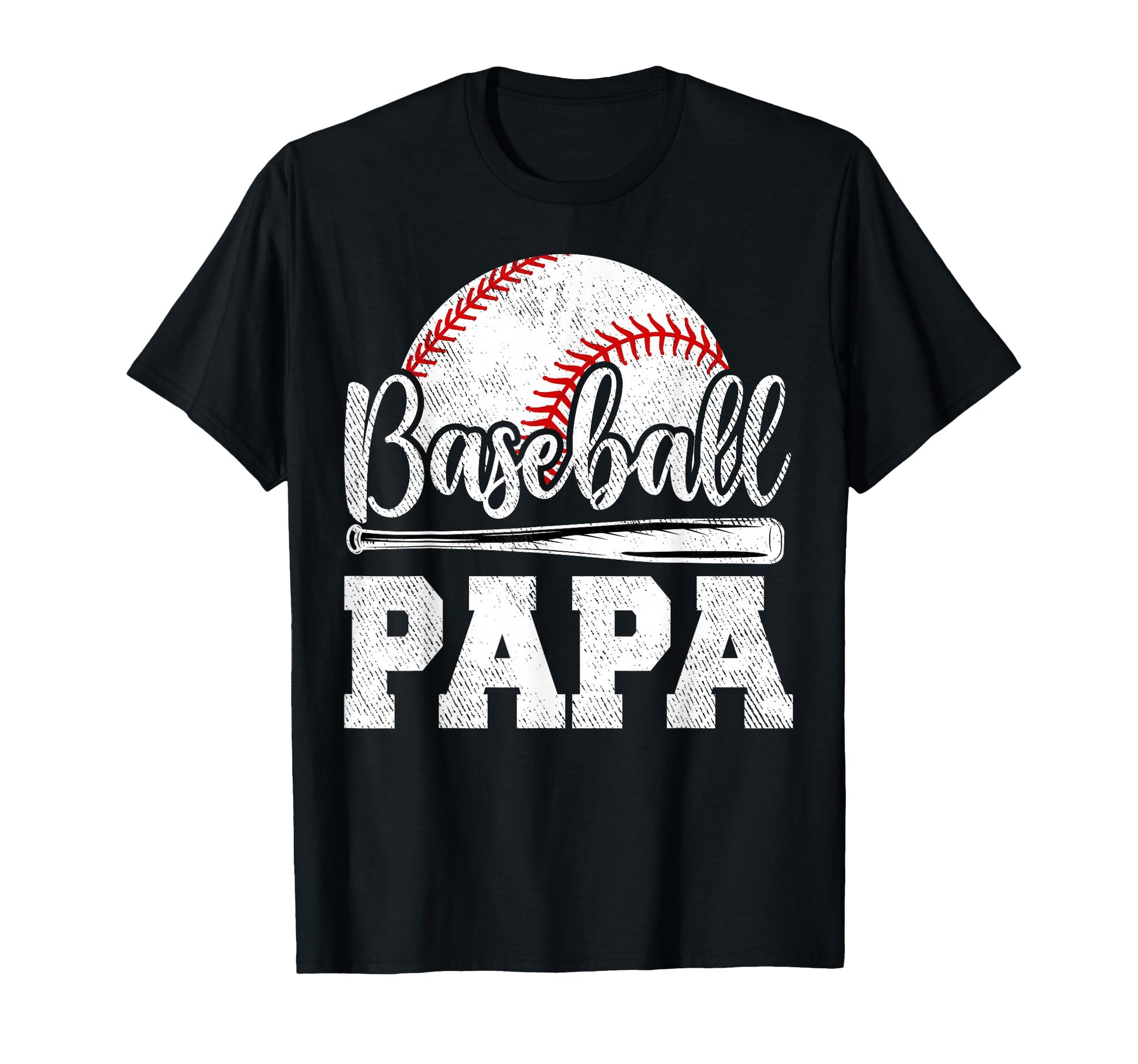 Baseball Papa Baseball Player Game T-Shirt - Custom Art Print for Adults - T-Shirt, Sweatshirt, Hoodie
