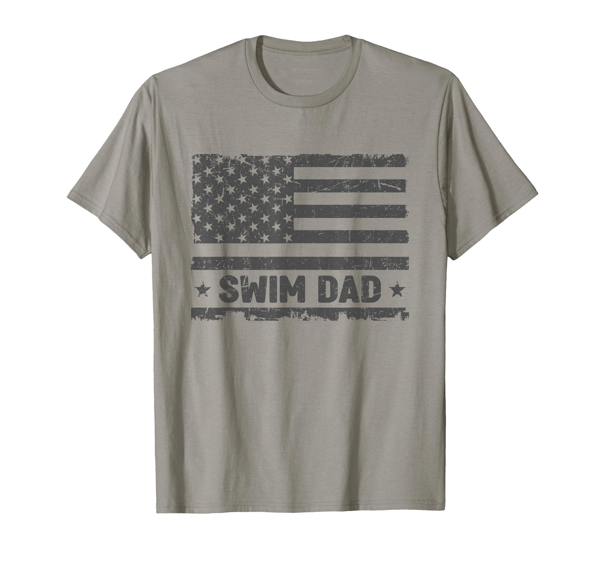 Swim Dad America Us Flag Patriot Funny Gift T-Shirt - Graphic Print Unisex - T-Shirt, Sweatshirt, Hoodie
