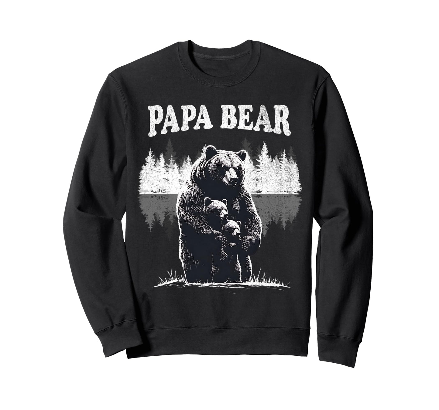 Papa Bear Bear Pajamas Fathers Day Sweatshirt - Graphic Print Men Women - T-Shirt, Sweatshirt, Hoodie