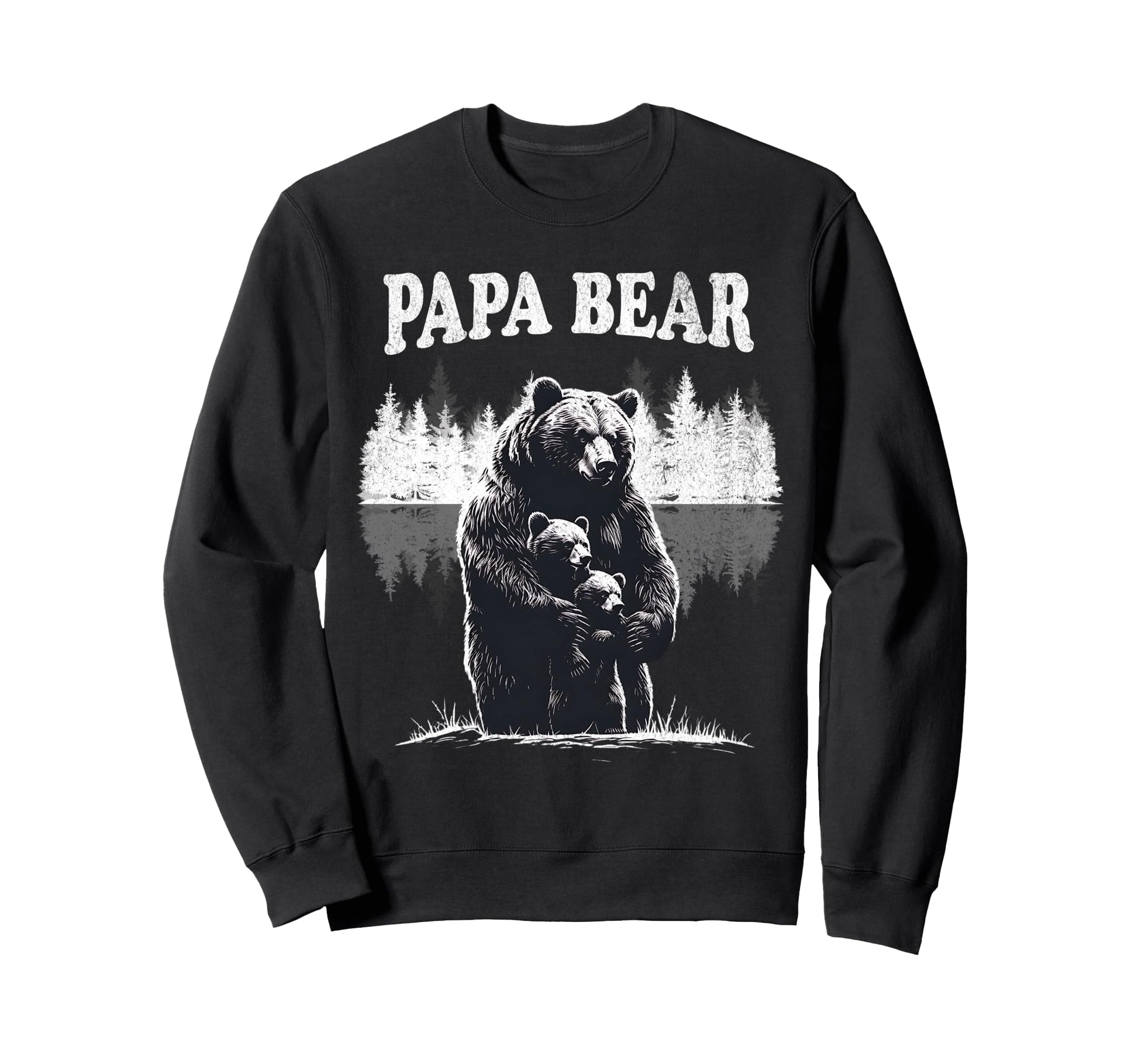 Papa Bear Bear Pajamas Fathers Day Sweatshirt - Graphic Print Men Women - T-Shirt, Sweatshirt, Hoodie
