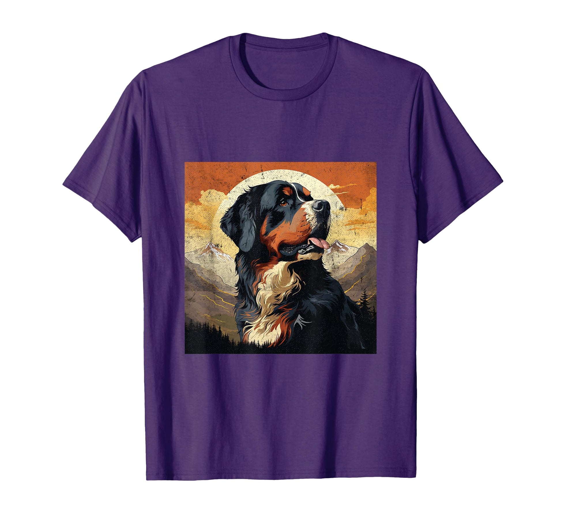 Bernese Mountain Dog Distressed T-Shirt - Trendy Graphic Men Women - T-Shirt, Sweatshirt, Hoodie