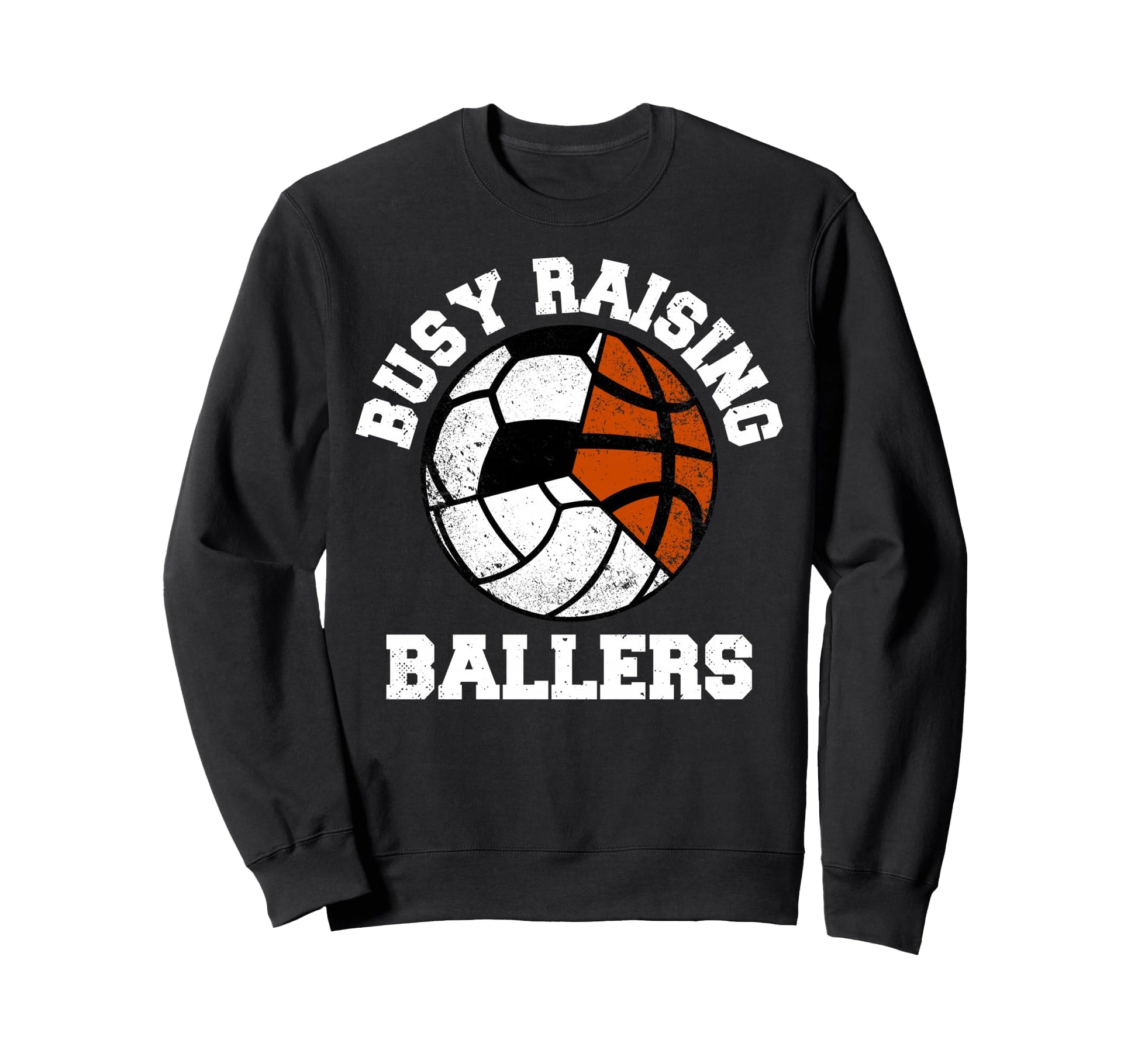 Busy Raising Ballers Funny Volleyball Sweatshirt - Minimalist Print Unisex - T-Shirt, Sweatshirt, Hoodie