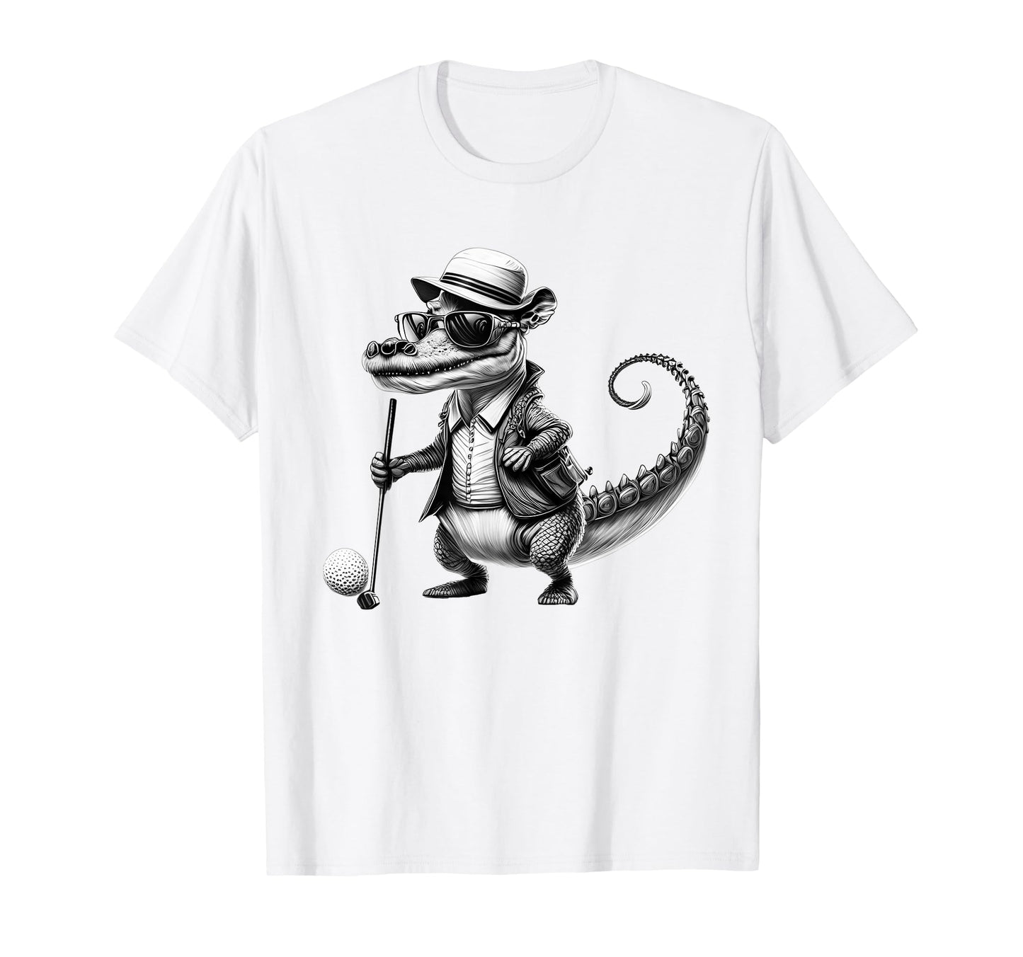 Golf Lover Alligator Fun Dad Father T-Shirt - Trendy Graphic Men Women - T-Shirt, Sweatshirt, Hoodie
