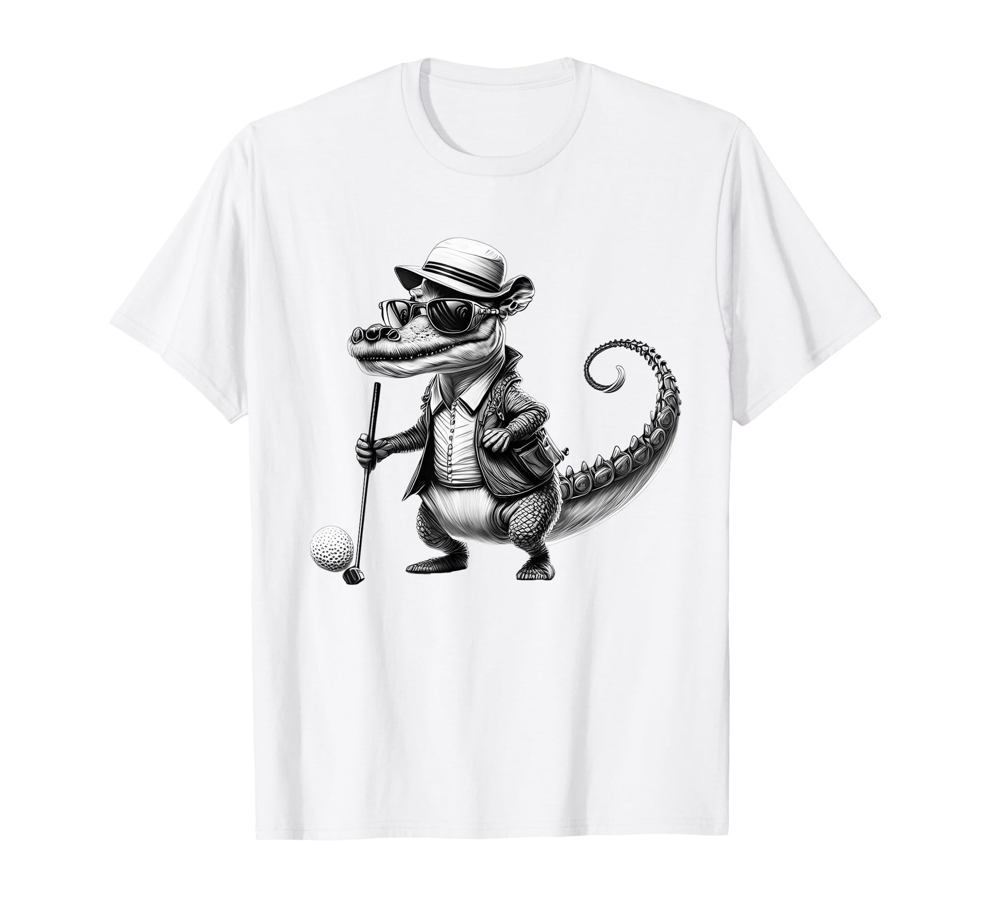 Golf Lover Alligator Fun Dad Father T-Shirt - Trendy Graphic Men Women - T-Shirt, Sweatshirt, Hoodie