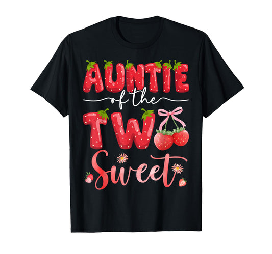 Auntie Two Sweet 2Nd Birthday T-Shirt - Novelty Apparel Men Women - T-Shirt, Sweatshirt, Hoodie