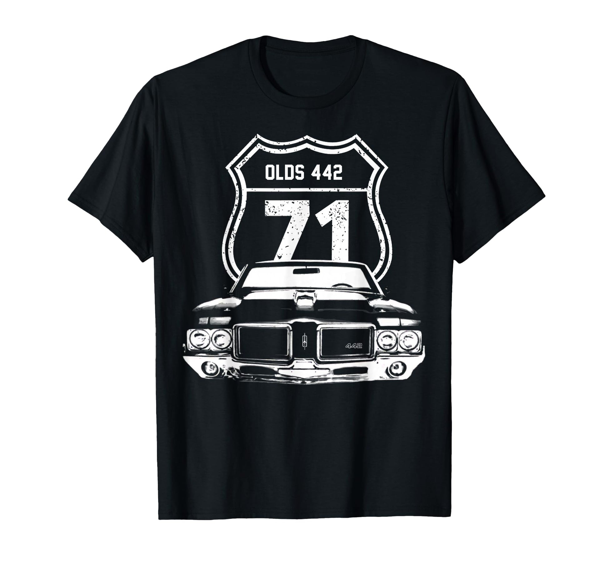 1971 71 Olds 442 Muscle Car T-Shirt - Aesthetic Graphic Unisex - T-Shirt, Sweatshirt, Hoodie