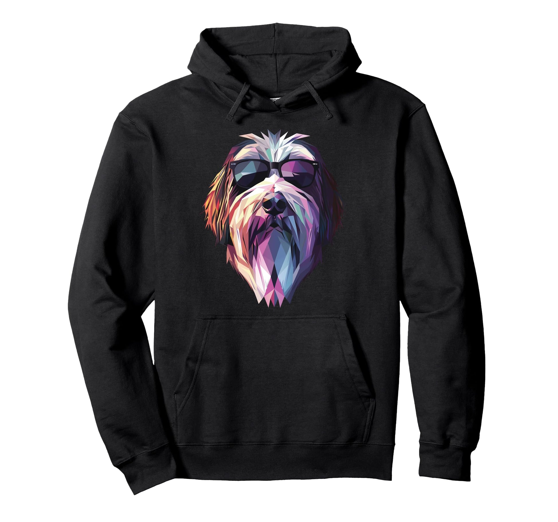 Dog Dad Mom Sunglasses Bearded Collie Hoodie - Novelty Apparel for Adults - T-Shirt, Sweatshirt, Hoodie