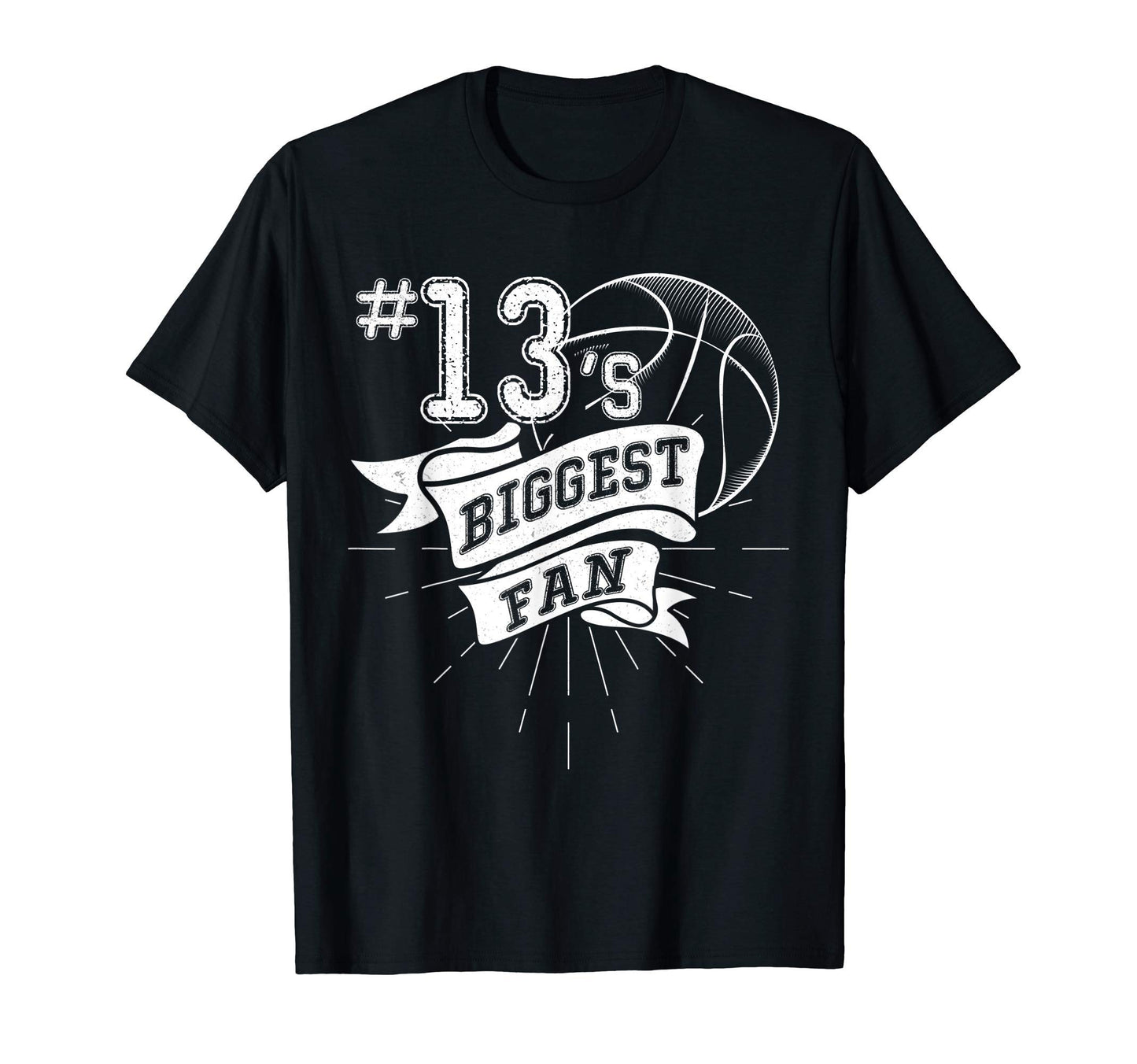 Biggest Fan Baseball Player Number 13 T-Shirt - Unique Graphic Men Women - T-Shirt, Sweatshirt, Hoodie