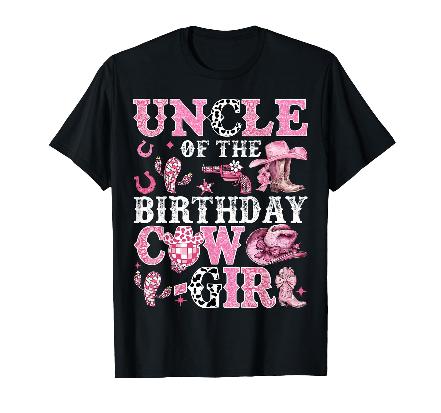 Uncle Birthday Cow Rodeo Cow Birthday T-Shirt - Trendy Graphic Unisex - T-Shirt, Sweatshirt, Hoodie