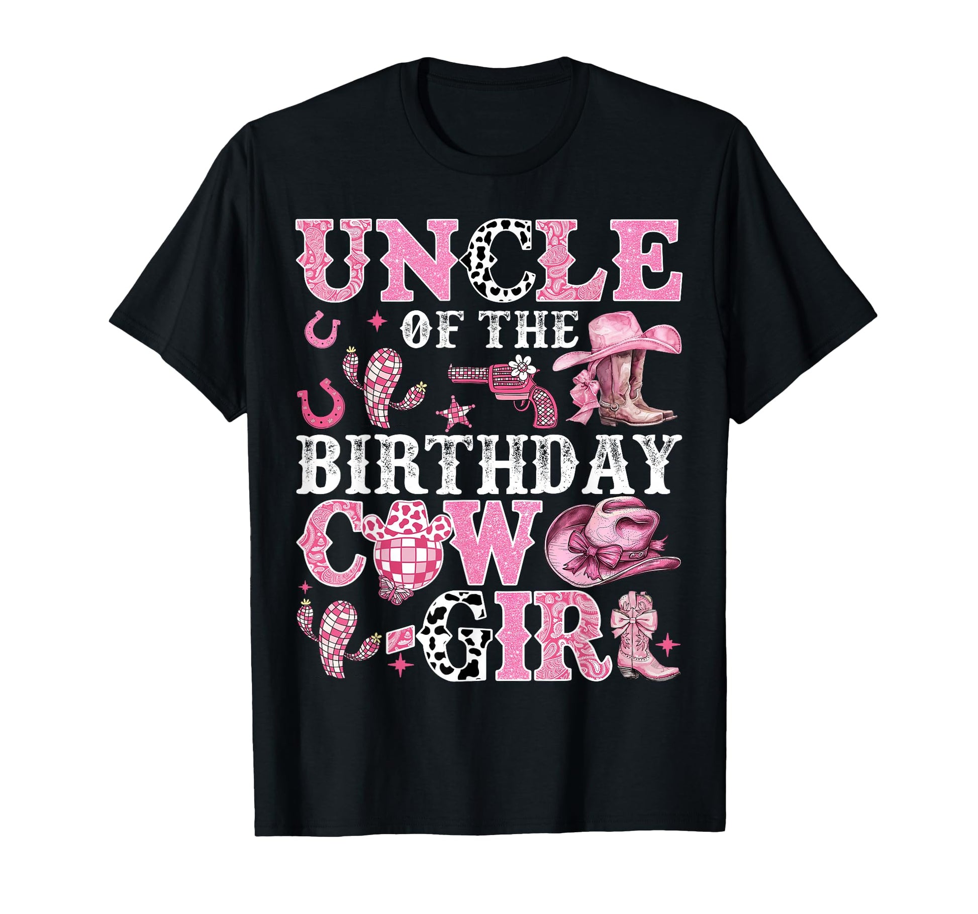 Uncle Birthday Cow Rodeo Cow Birthday T-Shirt - Trendy Graphic Unisex - T-Shirt, Sweatshirt, Hoodie