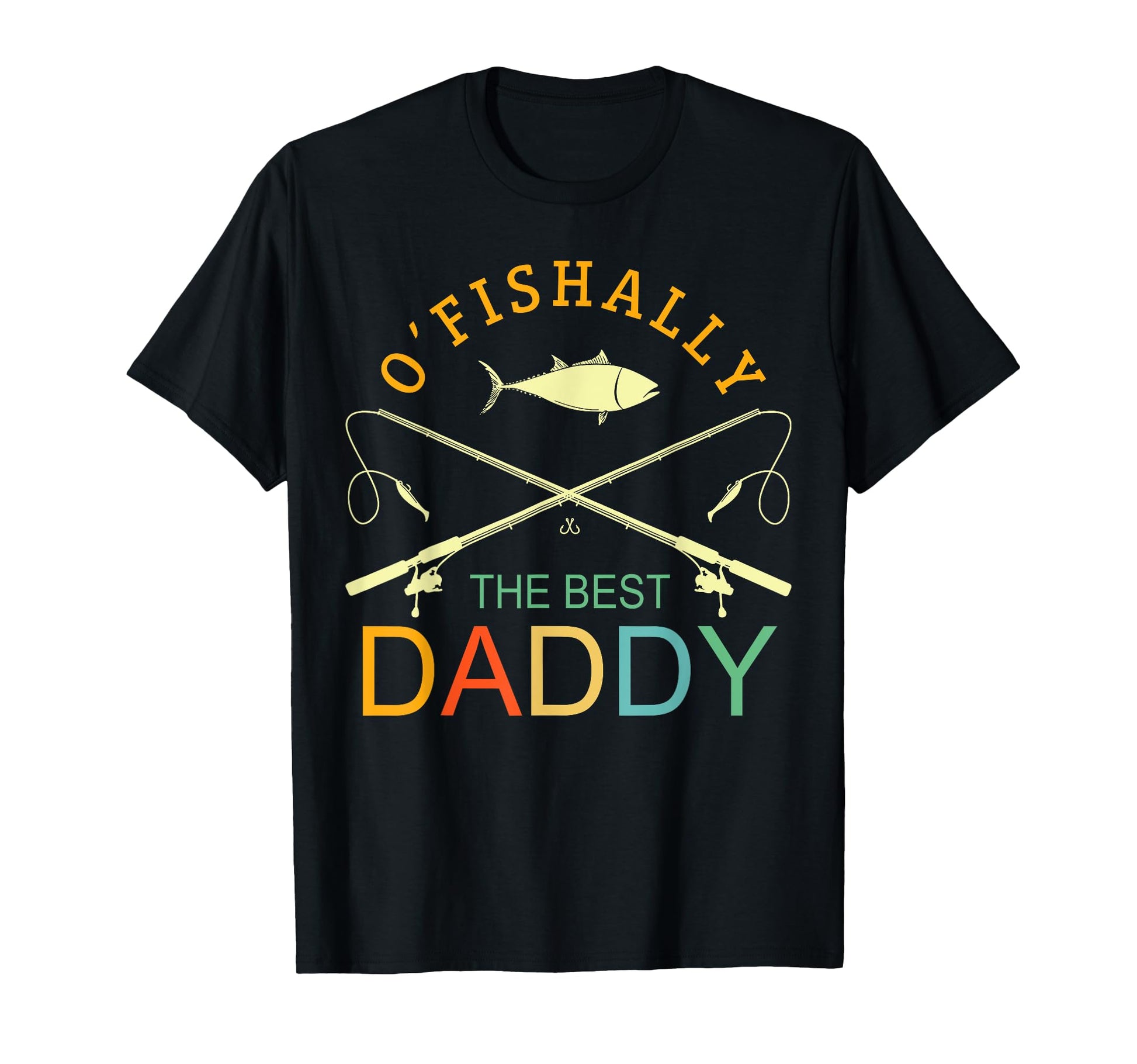 Ofishally Best Daddy Fishing Dad T-Shirt - Aesthetic Graphic for Adults - T-Shirt, Sweatshirt, Hoodie