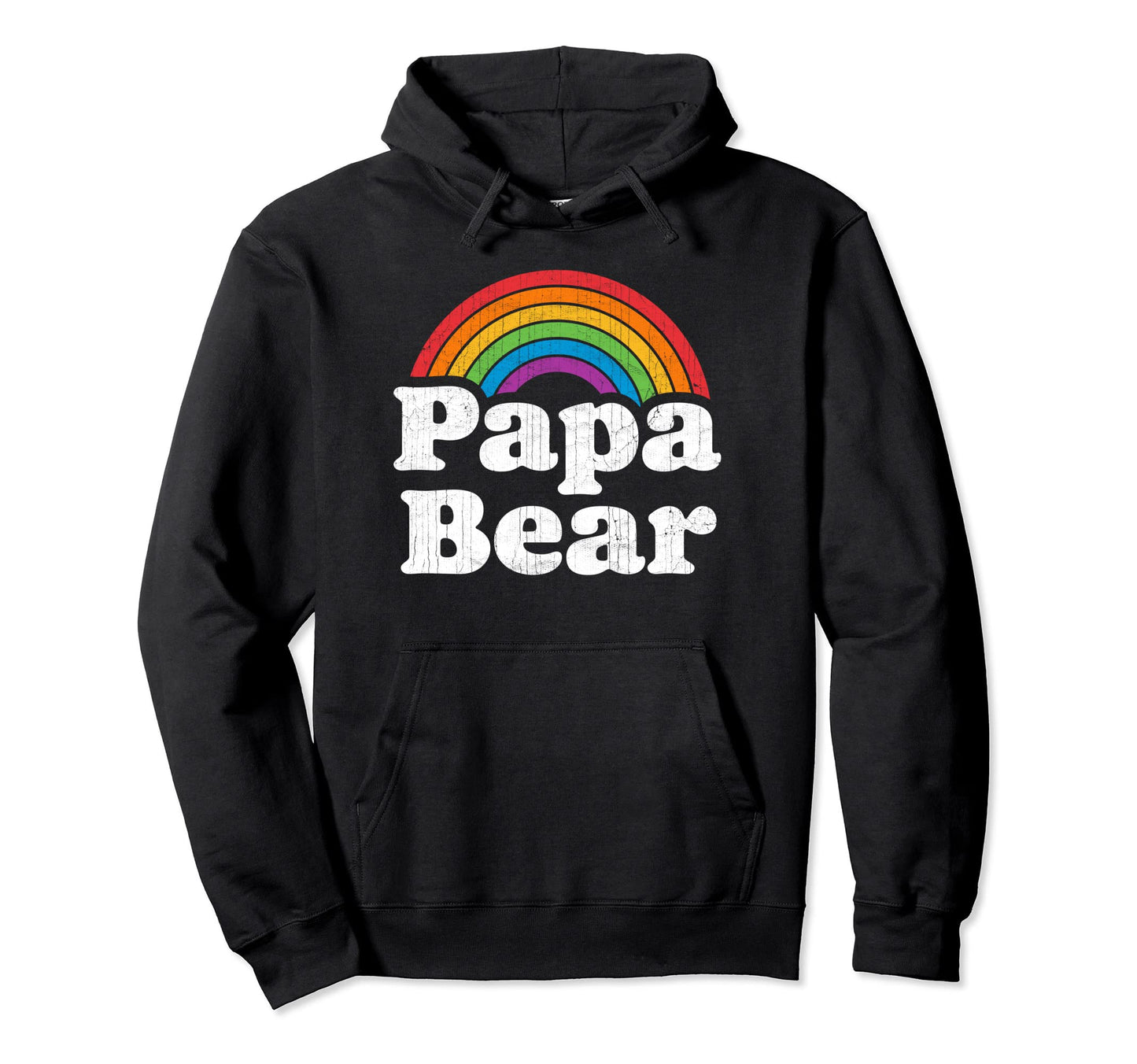 Papa Bear Damn Daddy Rainbow Flag Gay Hoodie - Novelty Apparel Men Women - T-Shirt, Sweatshirt, Hoodie