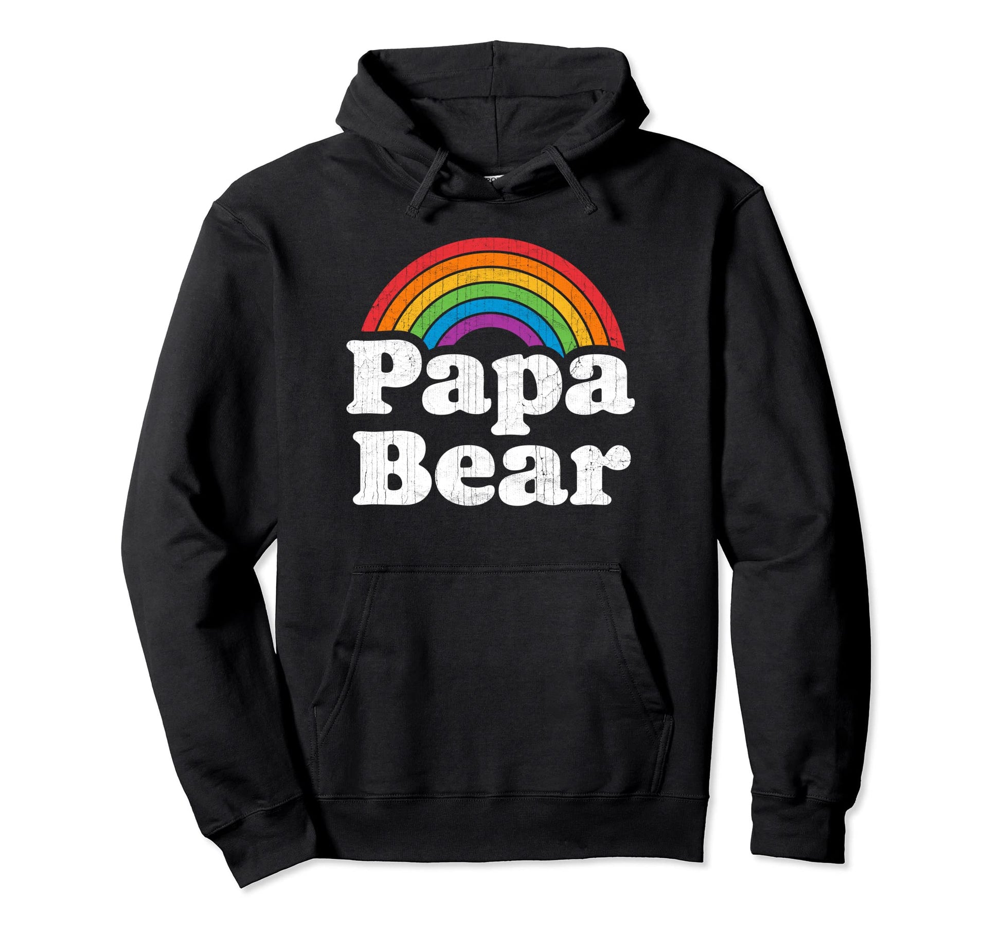 Papa Bear Damn Daddy Rainbow Flag Gay Hoodie - Novelty Apparel Men Women - T-Shirt, Sweatshirt, Hoodie